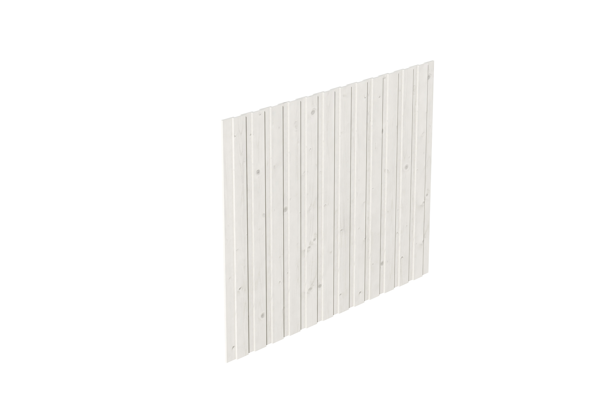 Seitenwand Deckelschalung 230 x 180 cm, Fichte, weiß