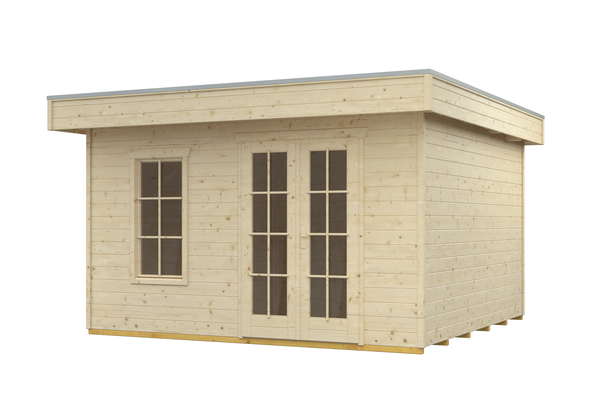 Chalet de jardin BREDA 380x380cm, 28mm, non traité