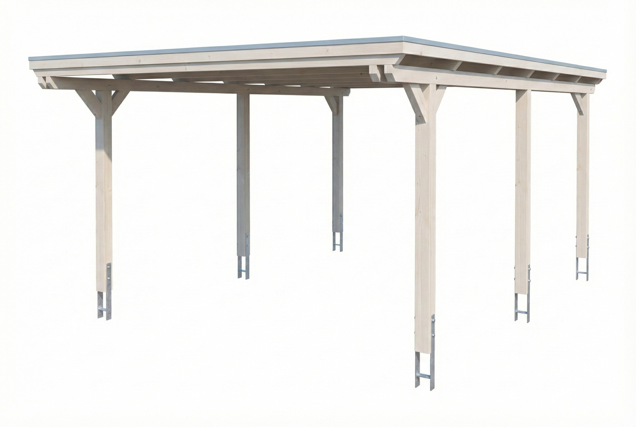Carport Emsland 402 x 604 cm, stalen dakplaten met anticondensvlies, wit