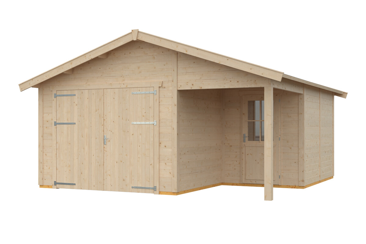 Wooden garage Varberg 2, 500 x 525 cm, untreated