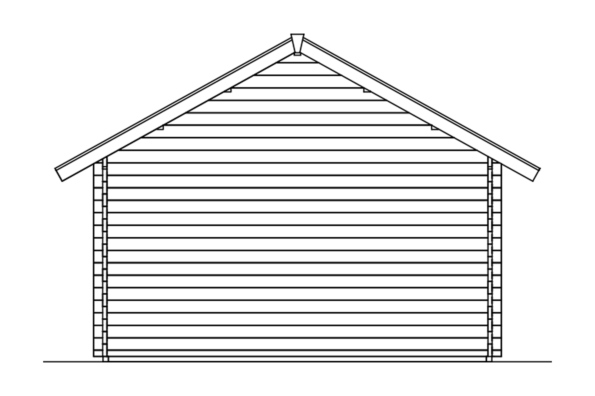 Zahradní domek BERN 1, 45plus, 420 x 420 cm, 19 mm profilové bednění s perem a drážkou, neošetřené