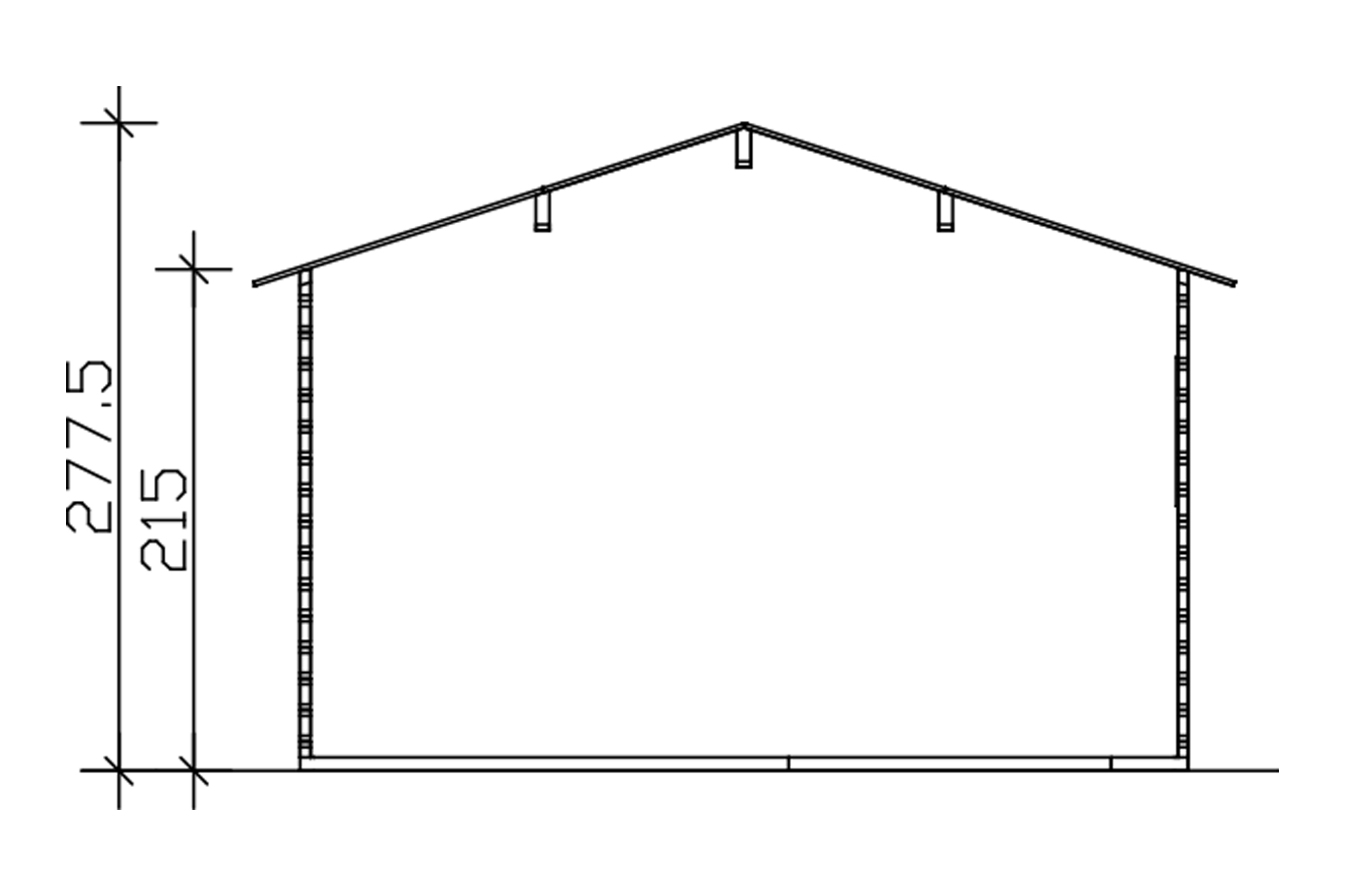 Tuinhuis Holmestrand, 45mm 380 x 610 cm, onbehandeld