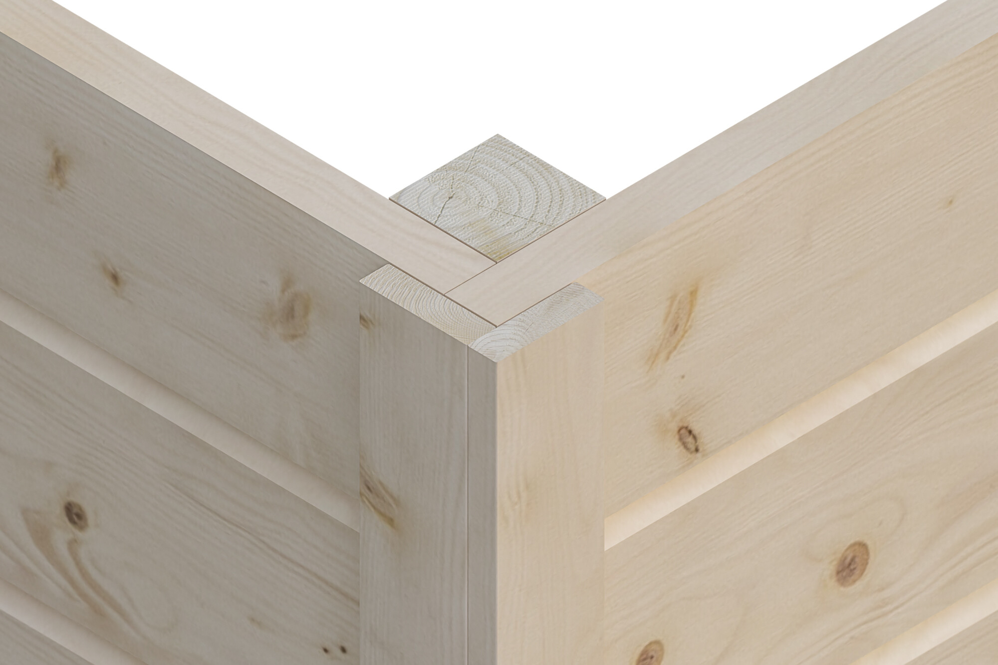 Holzgarage Varberg 3, 570 x 525 cm, natur