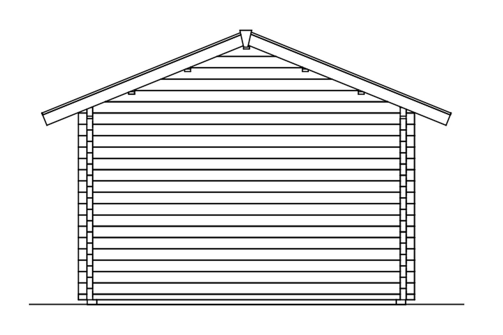 Tuinhuis Montreal 2, 70plus 420 x 380 cm, basishuis met daklatten, onbehandeld