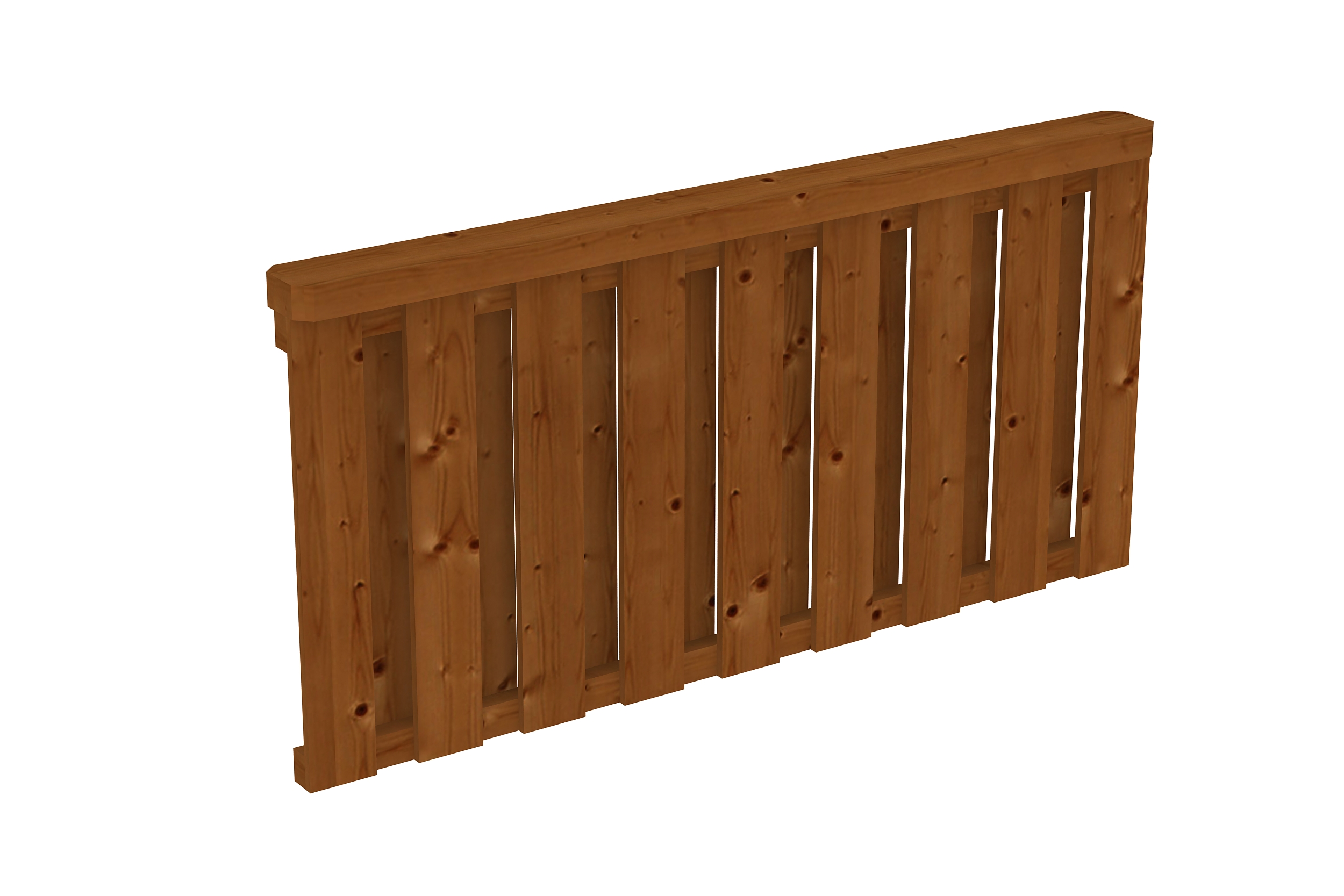 Brüstung Deckelschalung 170 x 84 cm, Douglasie, nussbaum