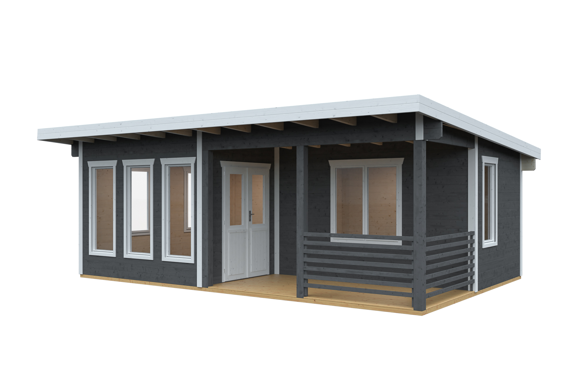 Produktbild: Gartenhaus Arnheim, farbehandelt in schiefergrau