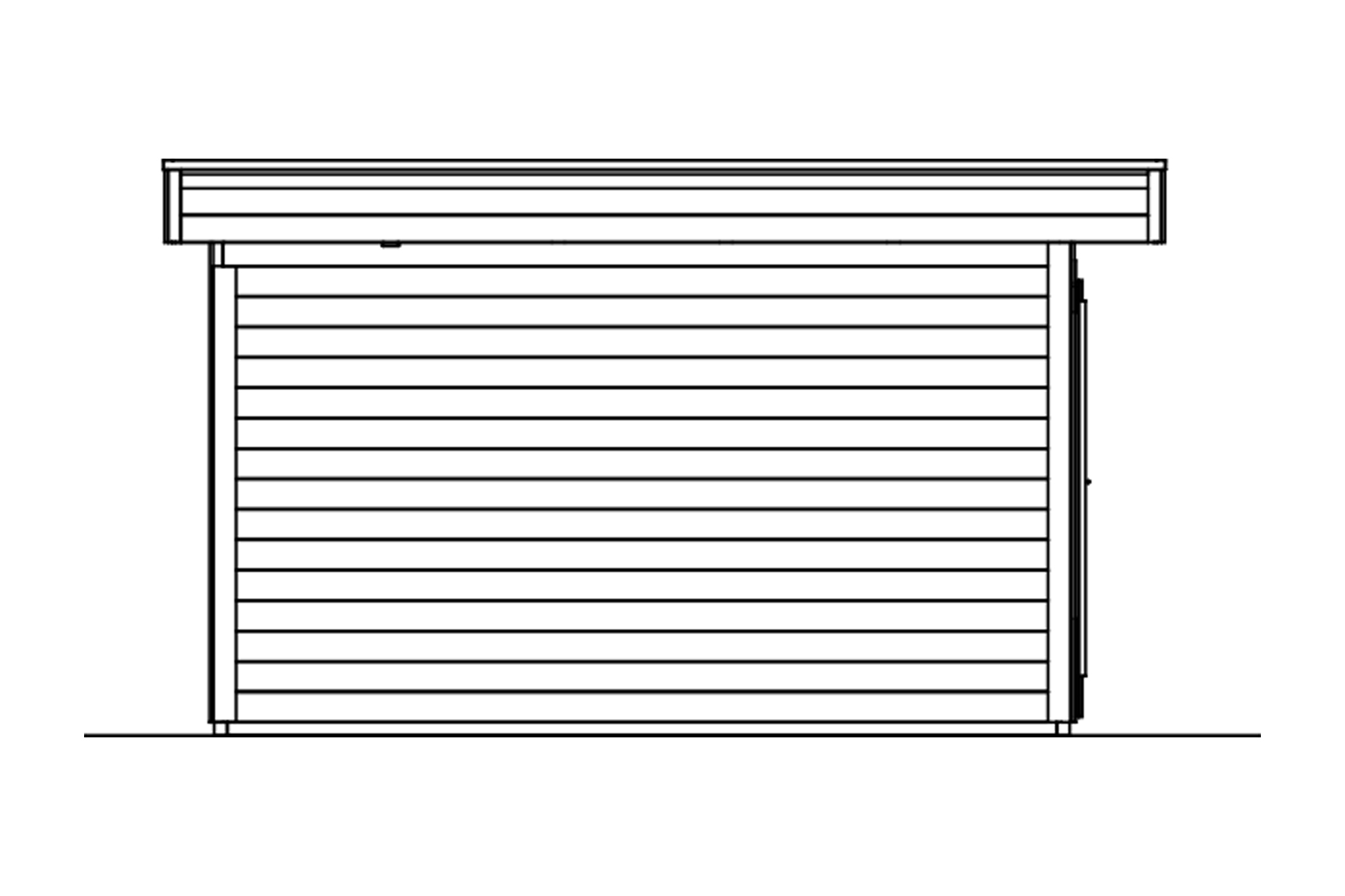 Log cabin Basel 2, 420 x 380 cm, untreated