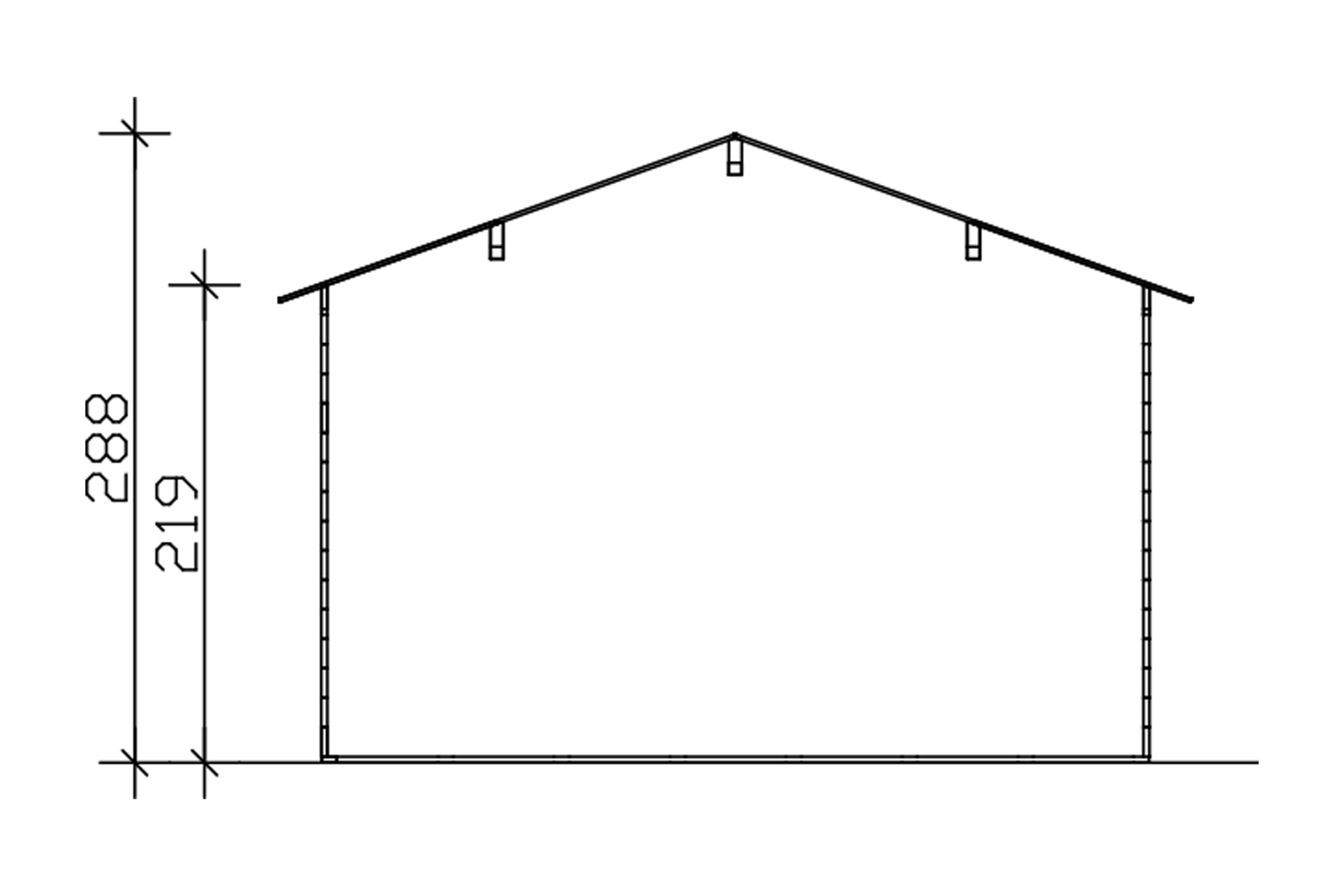 Gartenhaus Tilburg 613 x 380 cm, natur