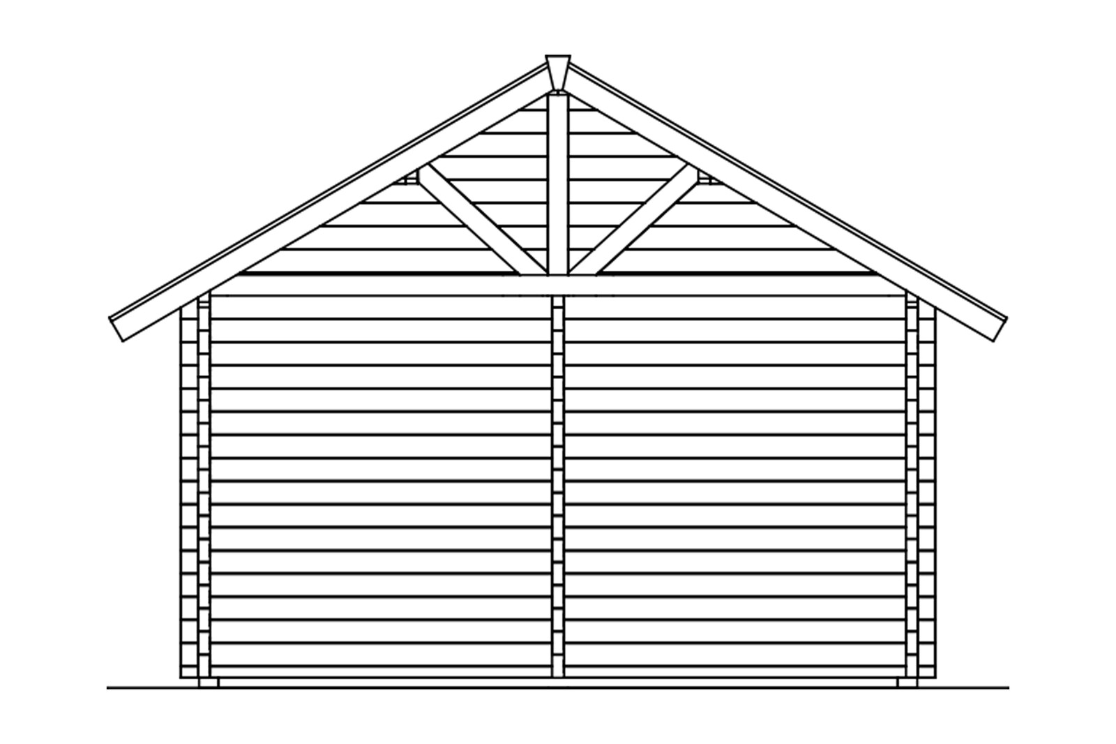 Tuinhuis Toronto 4, 70plus 420 x 660 cm, basishuis, onbehandeld