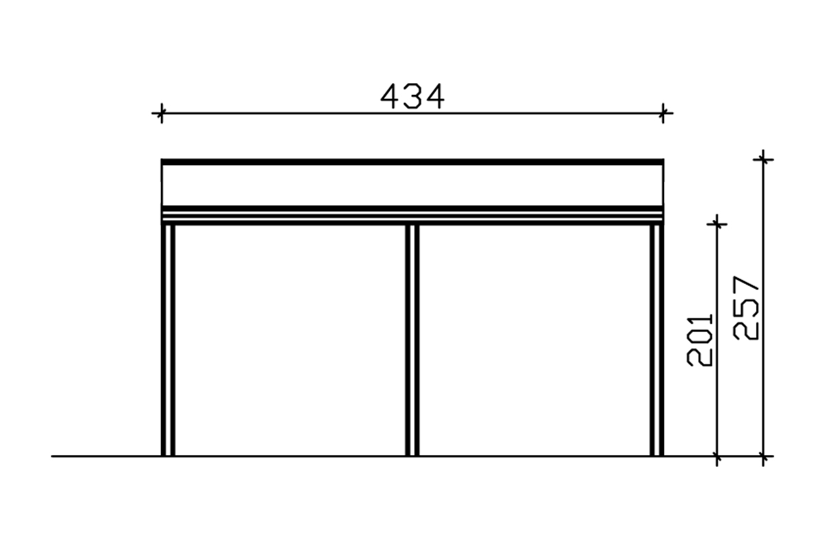 Pergola adossée MONZA 434x307cm, aluminium thermolaqué, thermolaqué blanc RAL 9016