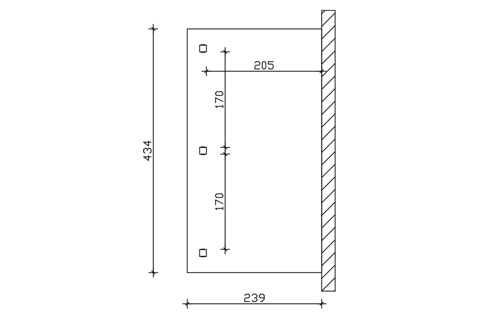 Terrace roof Venezia 434 x 239 cm, glulam, untreated