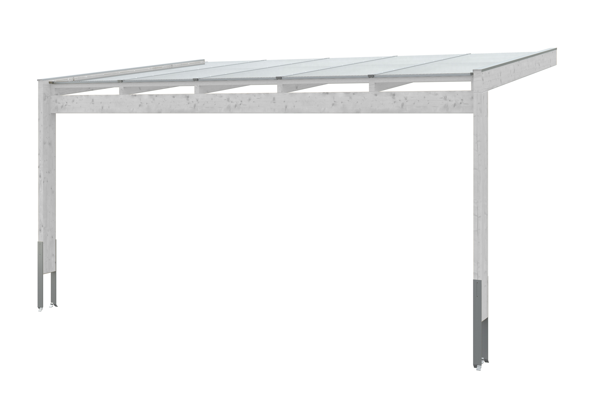 Produktbild: Terrassenüberdachung Novara, Breite 557x359 cm, farblich behandelt in weiß