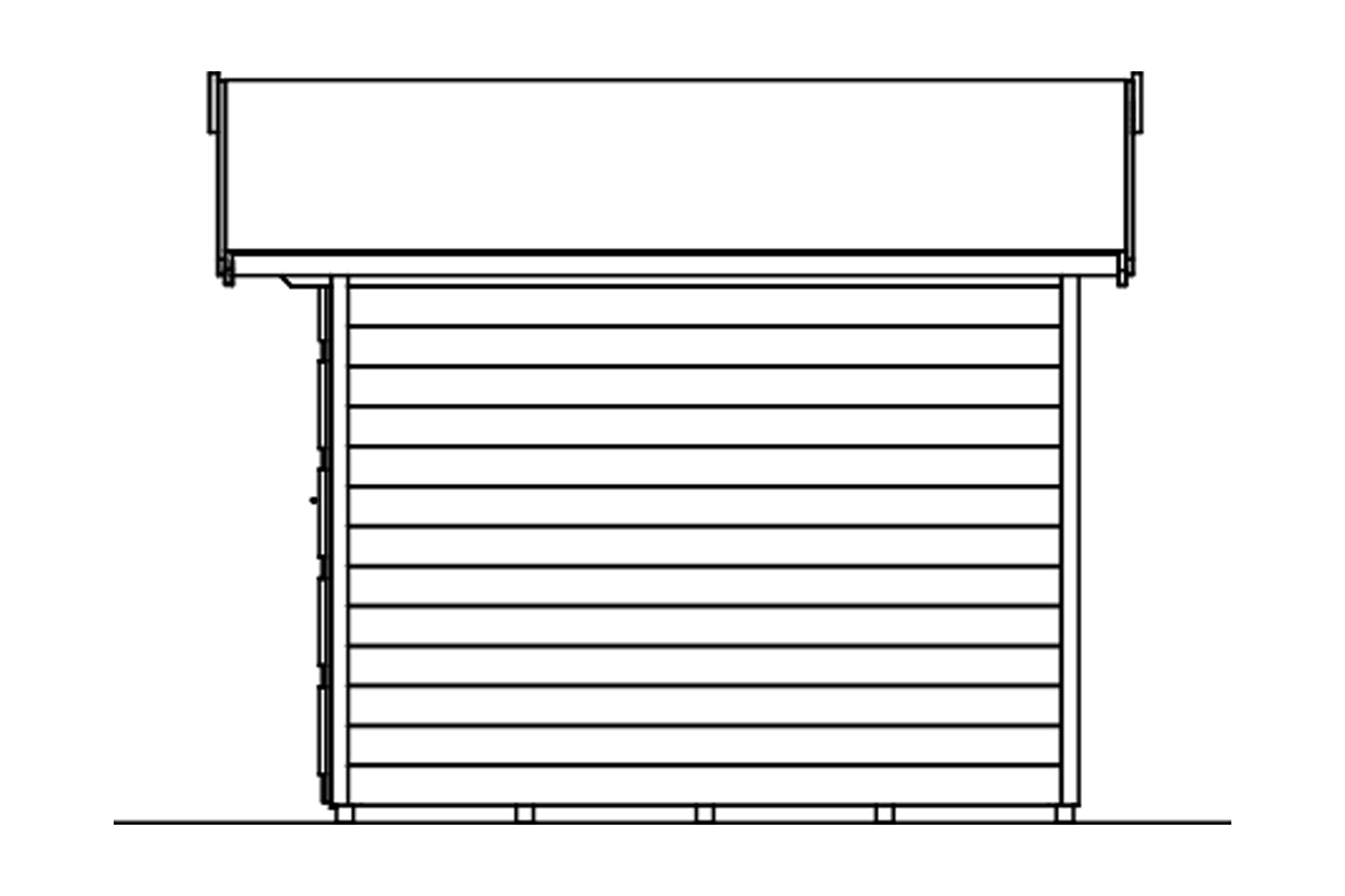 Abri de jardin DELFT 250x250cm, 28mm, non traité