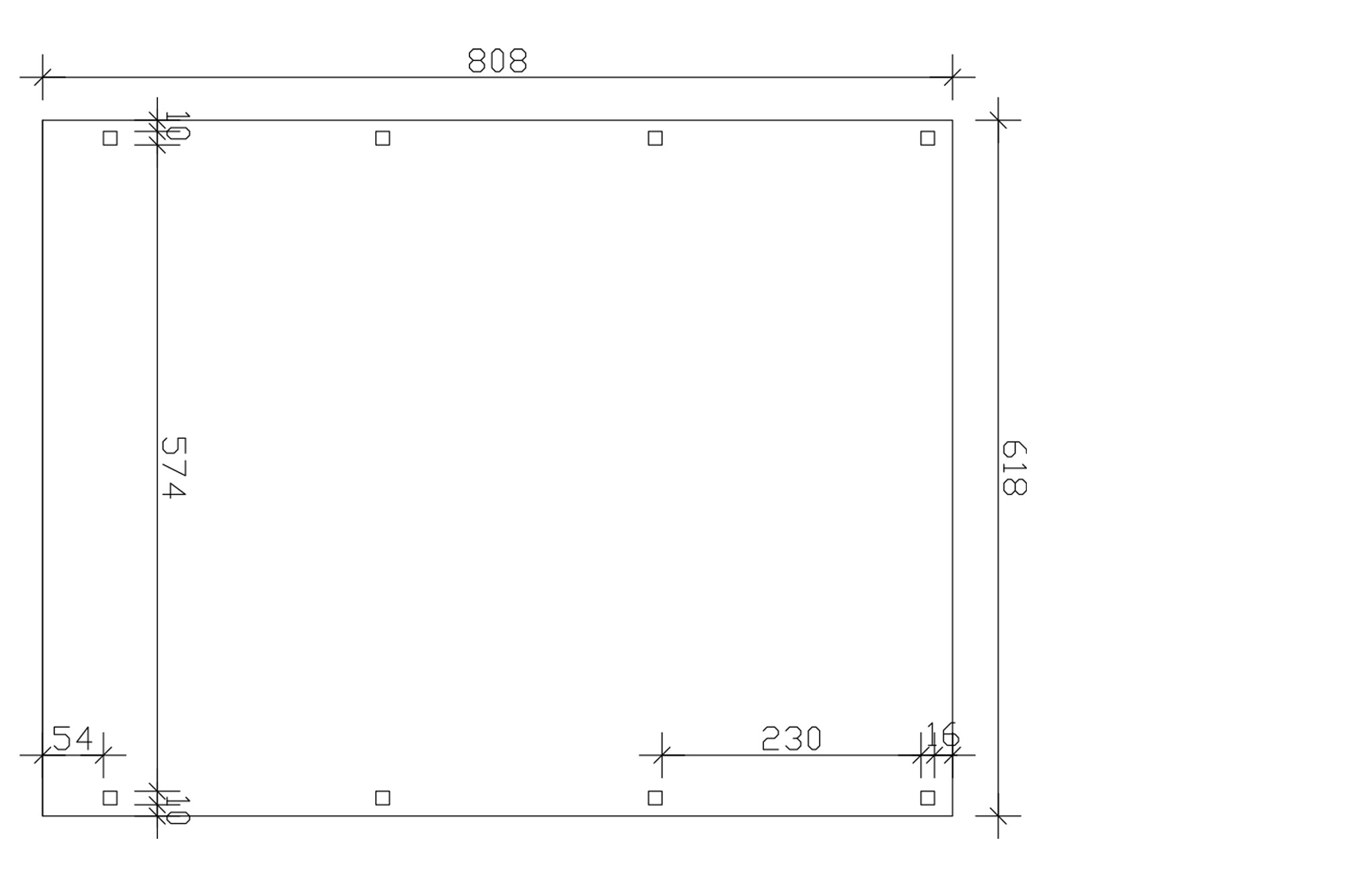 Carport Fichtelberg 618 x 808 cm, met daklatten, onbehandeld