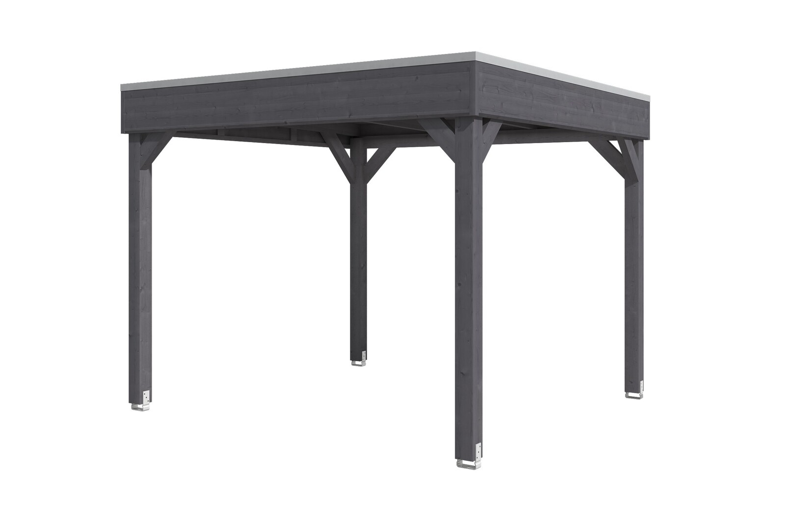 Gazebo Toulouse 302x302cm, spruce, pre-treated slate-grey