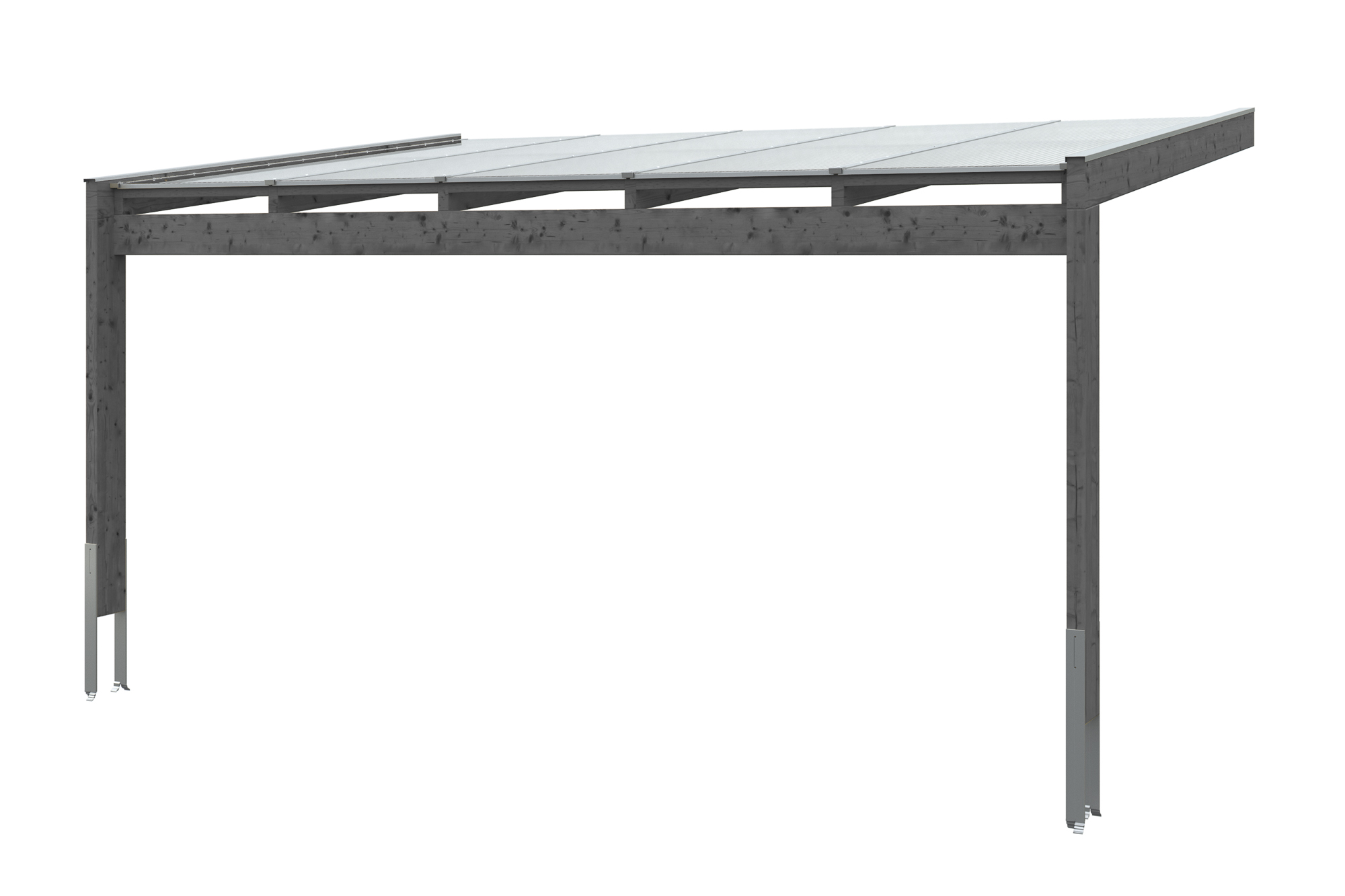 Produktbild: Terrassenüberdachung Novara, Breite 557x359 cm, farblich behandelt in schiefergrau