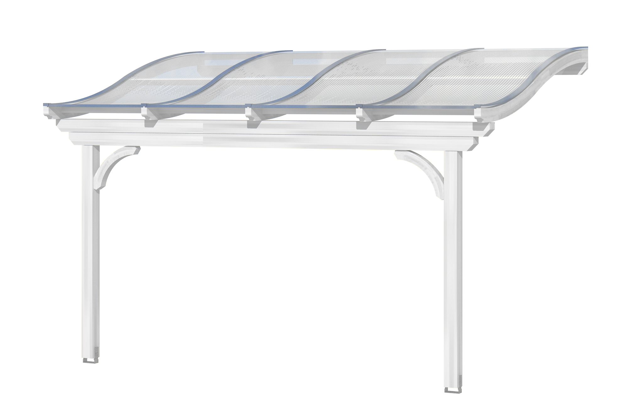 Produktbild: Terrassenüberdachung Verona, Breite 434 cm, farblich behandelt in weiß