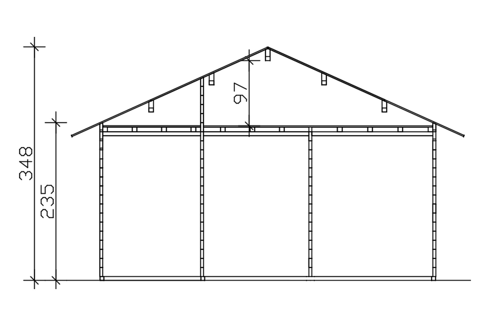 Tuinhuis St. Moritz, 45plus 600 x 500 cm, basishuis, onbehandeld