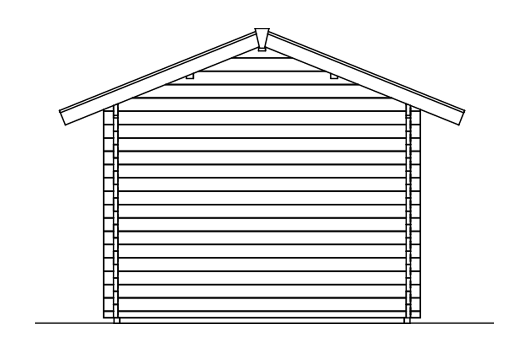 Log cabin Lugano 1, 420 x 300 cm, untreated