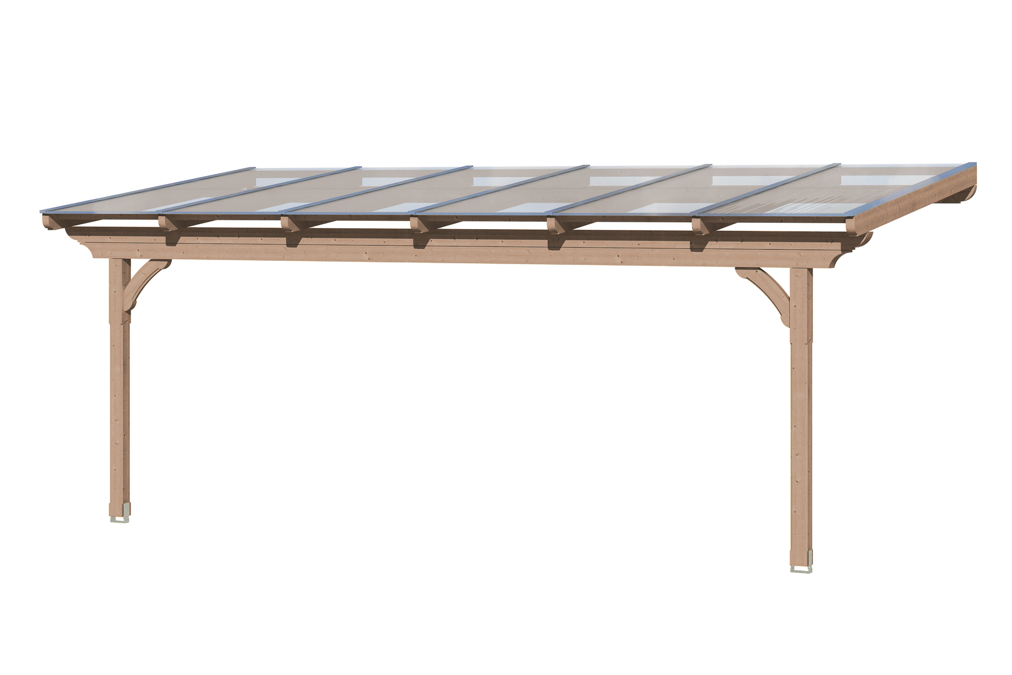 Terrace roof Ravenna 648 x 350 cm, douglas fir, untreated