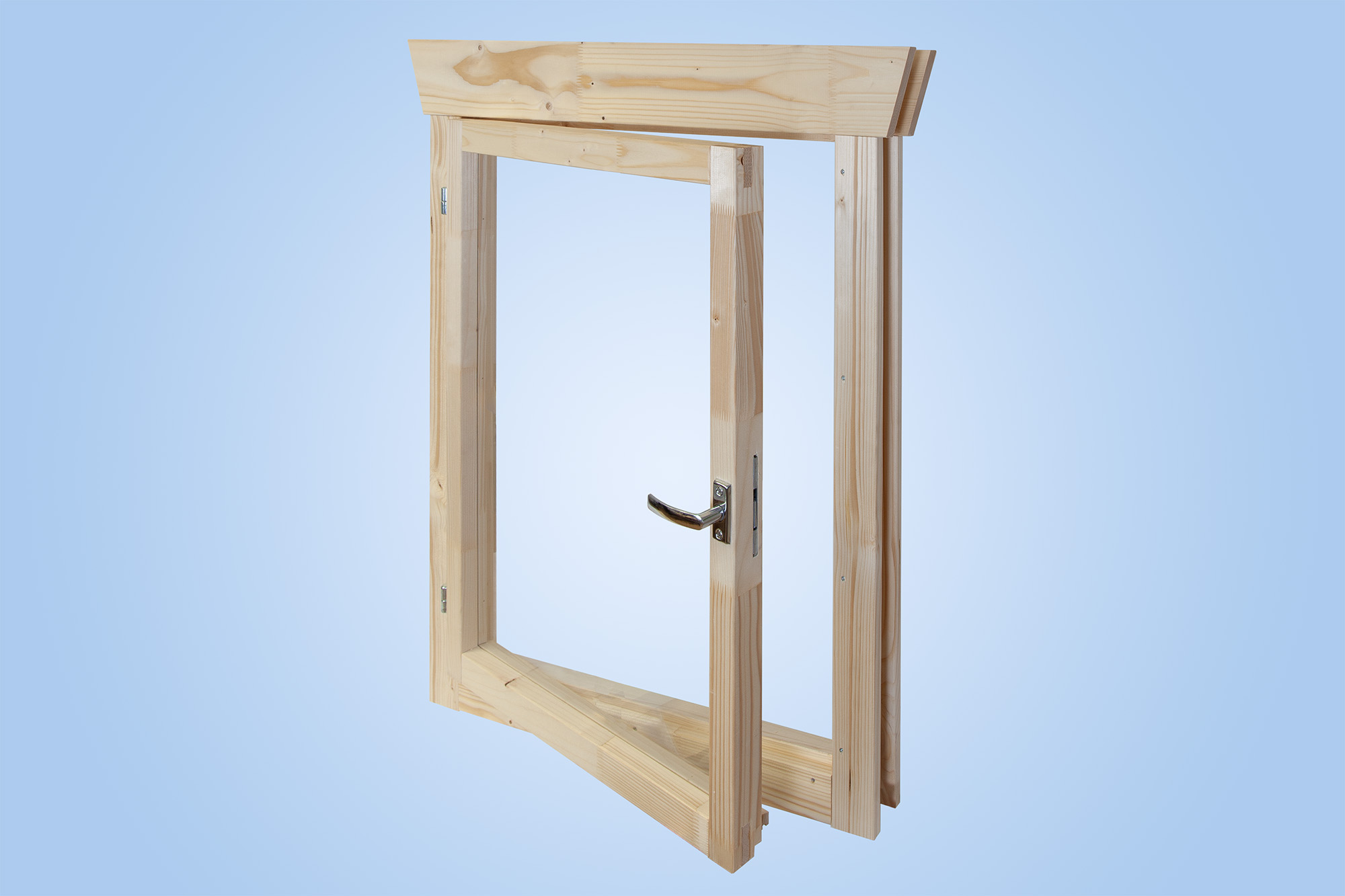 Fenster geöffnet, Darstellung ohne Sprossen