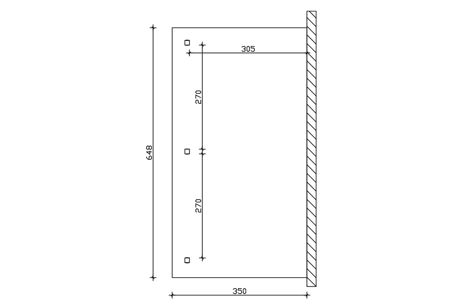 Terrace roof Andria 648 x 350 cm, glulam, white