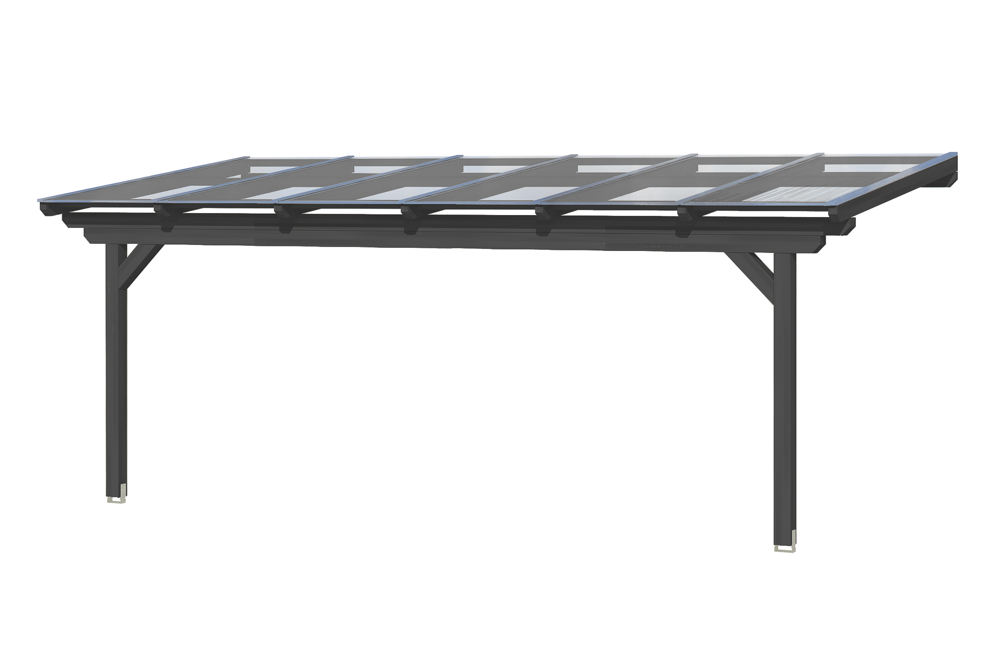 Produktbild: Terrassenüberdachung Ancona, Breite 648 cm, farblich behandelt in anthrazit