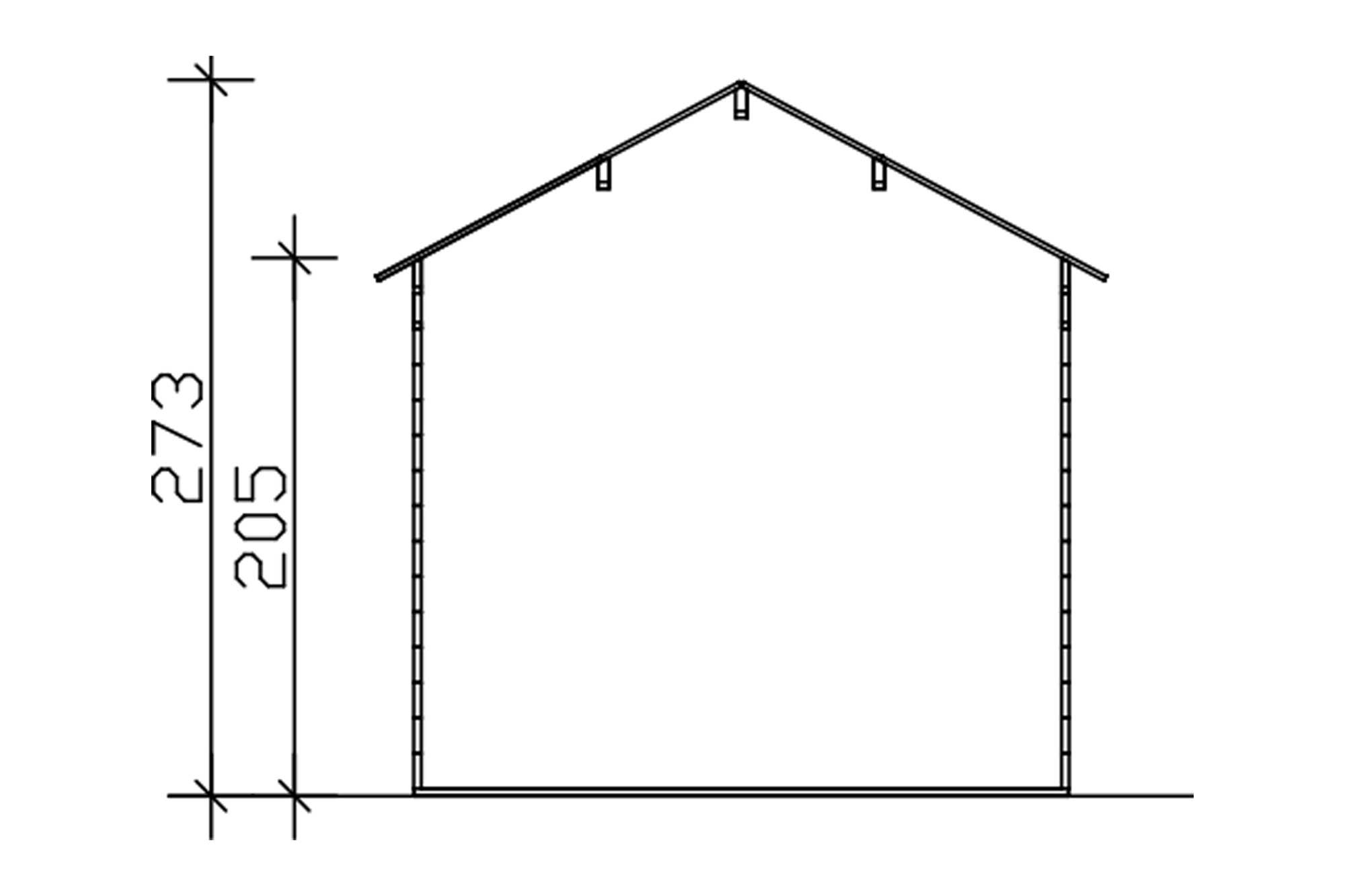 Gartenhaus Hengelo 250 x 300 cm, schwedenrot