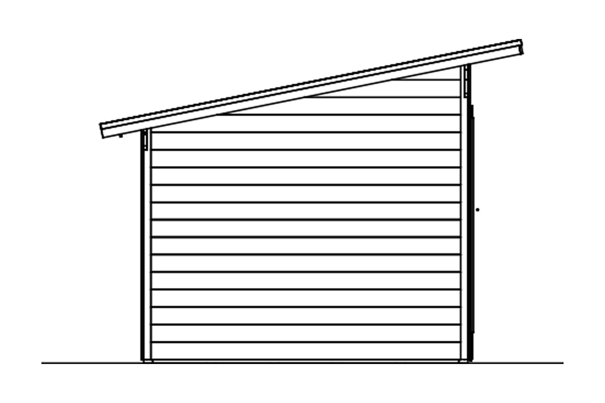 Gartenhaus Ostende 1, 350 x 250 cm, natur