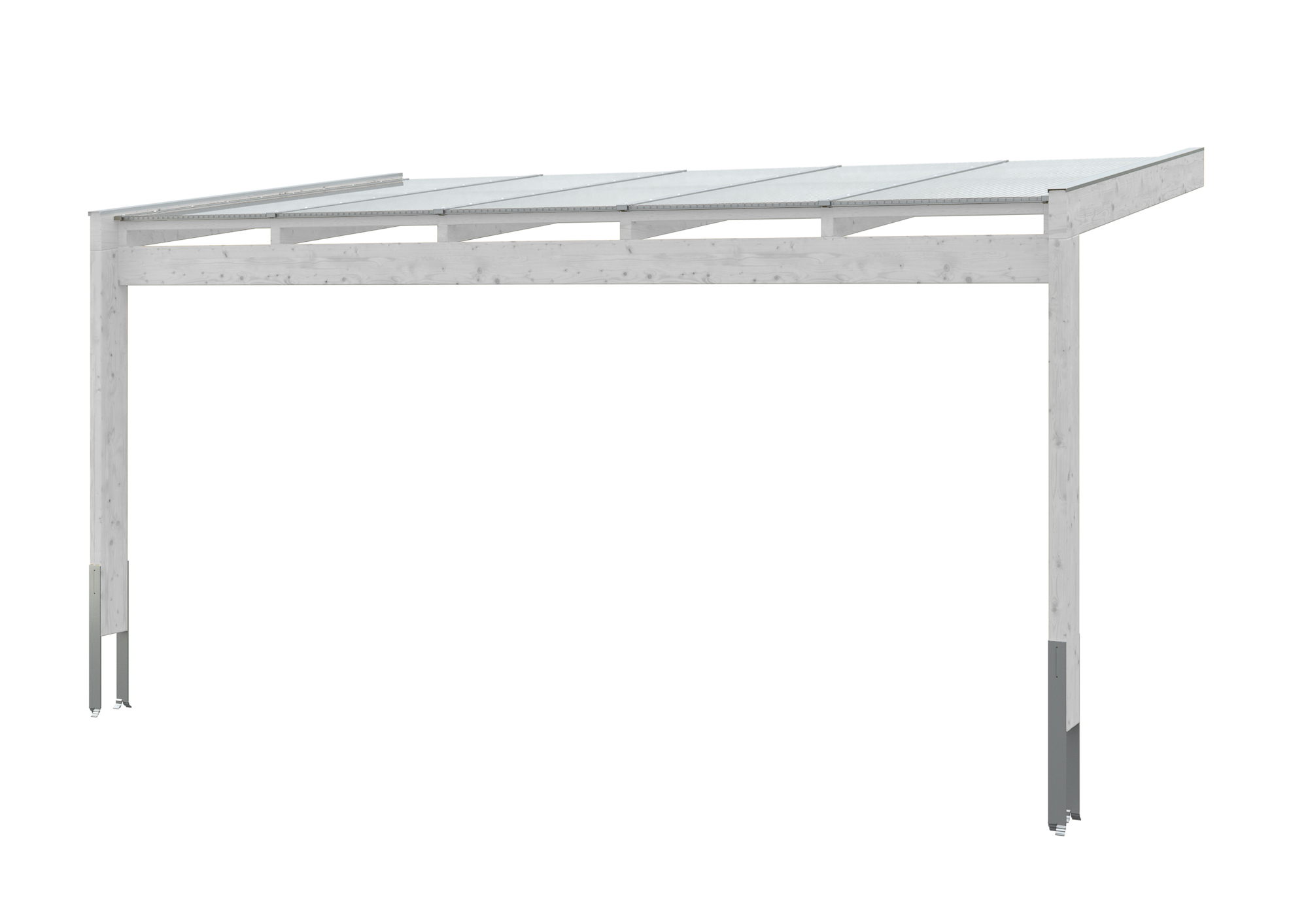 Produktbild: Terrassenüberdachung Novara, Breite 557x309 cm, farblich behandelt in weiß