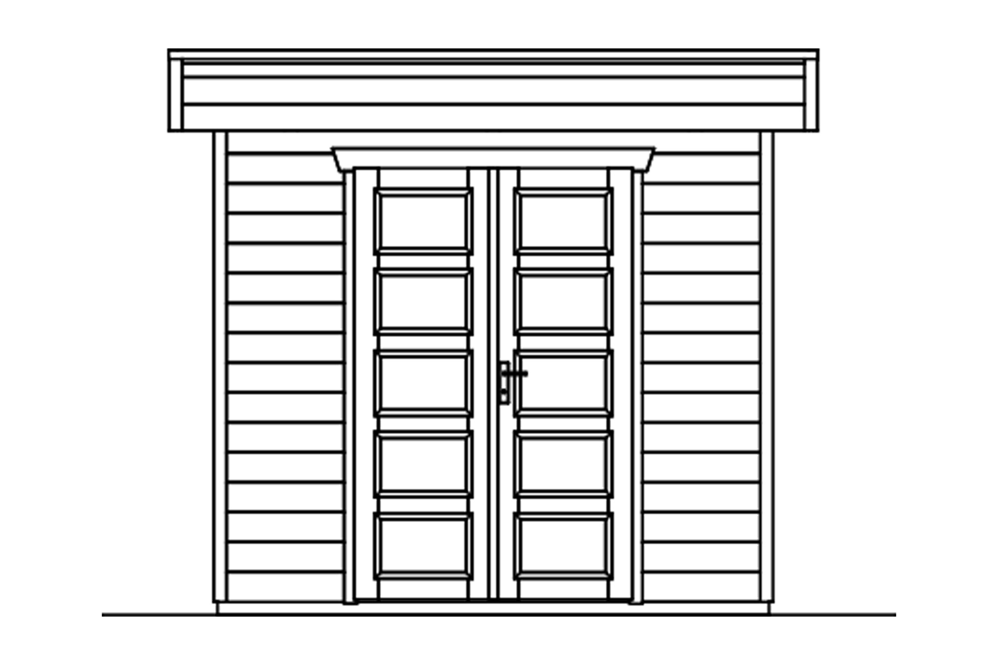 Tuinhuis Venlo 1, 28mm 250 x 250 cm, leigrijs