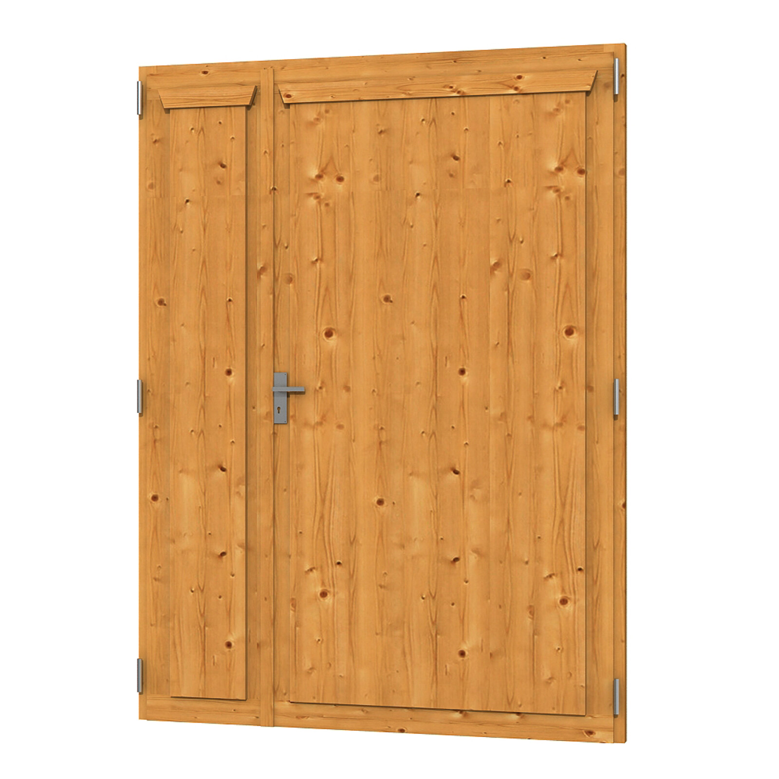 Double door forarports 148 x 198 cm, colour pre-treated in light oak