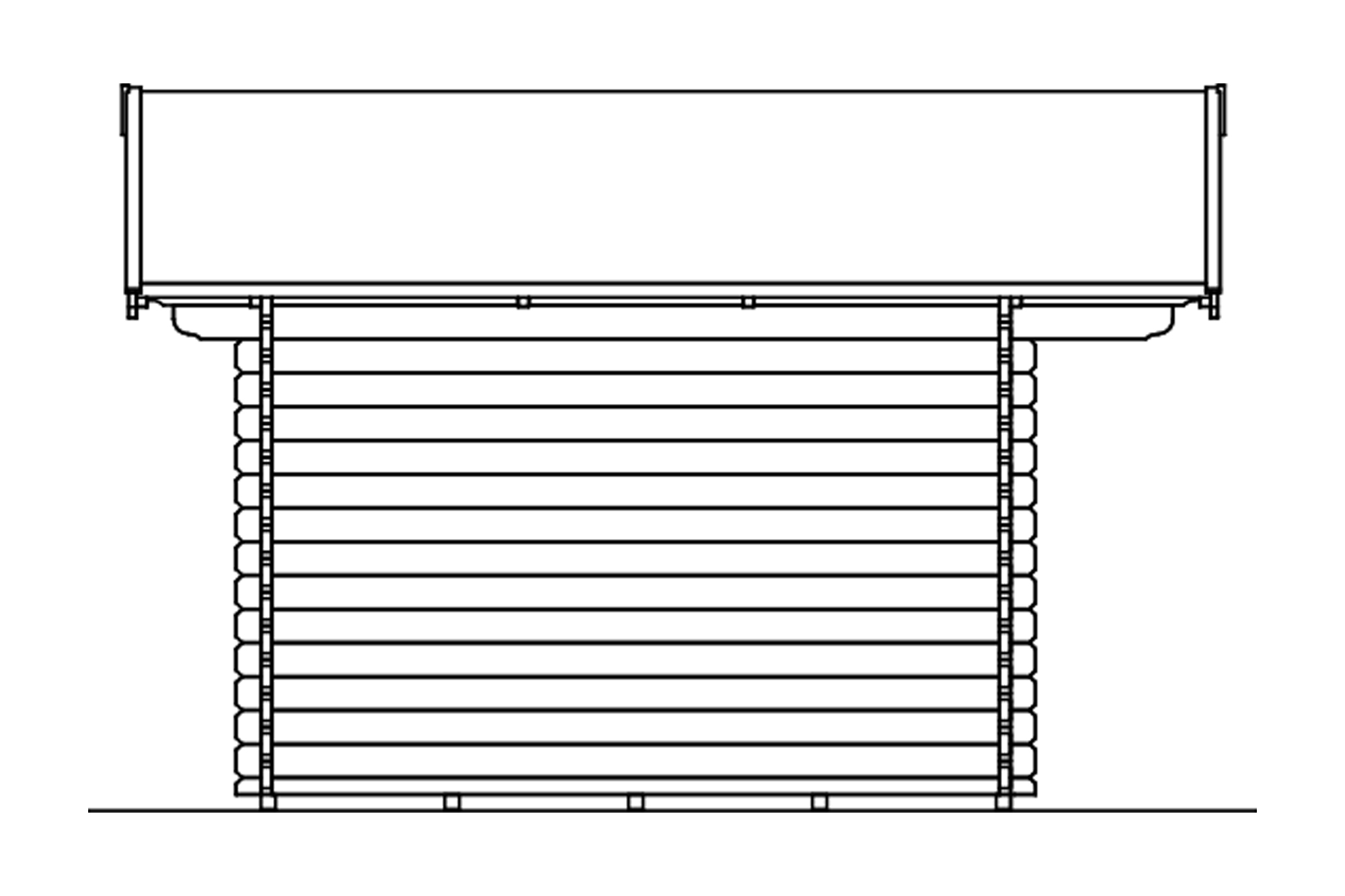 Abri de jardin DAVOS 1, 380x300cm, 45mm, non traité