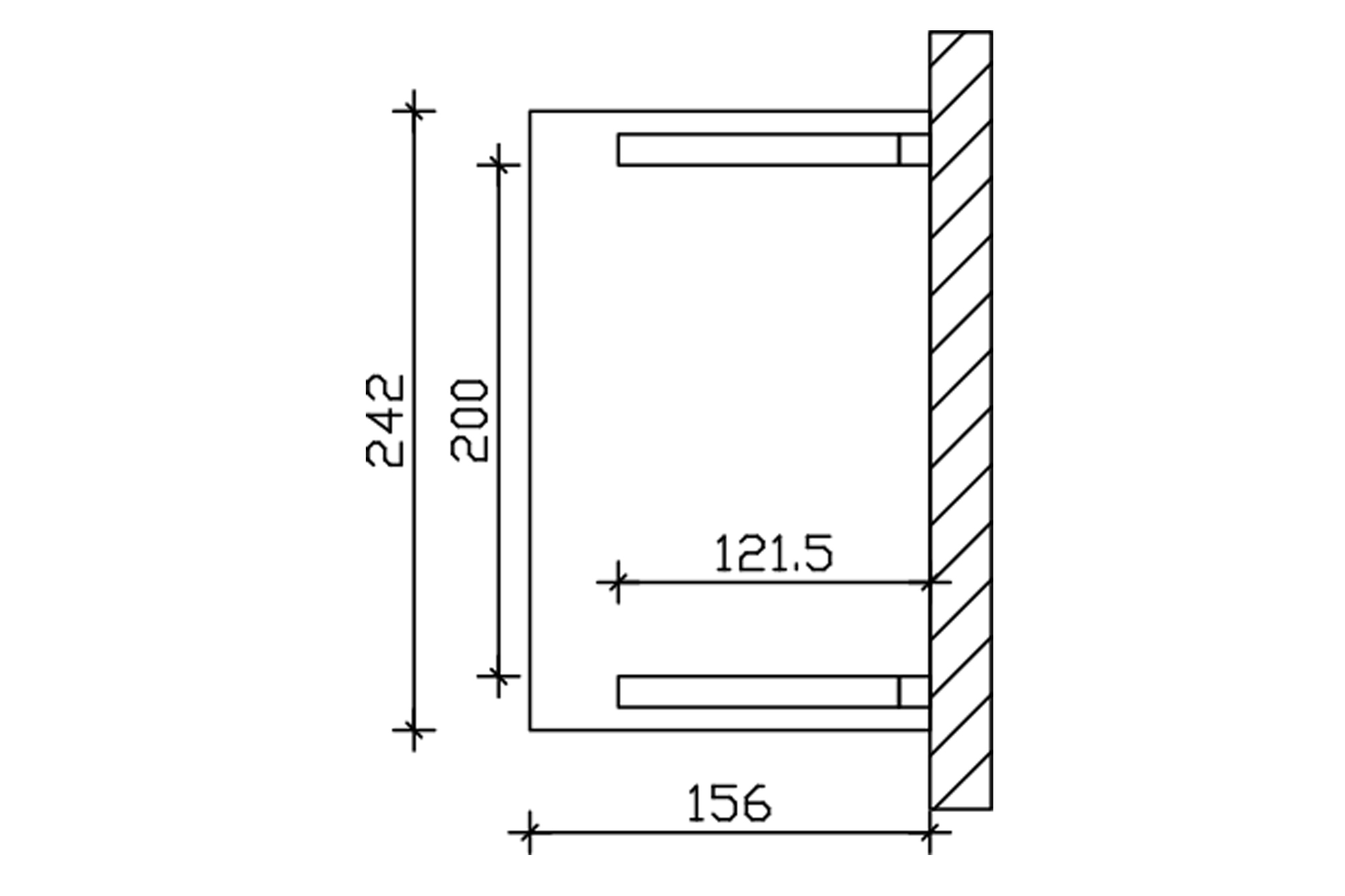 Canopy Paderborn type 2, 242 x 156 cm, white