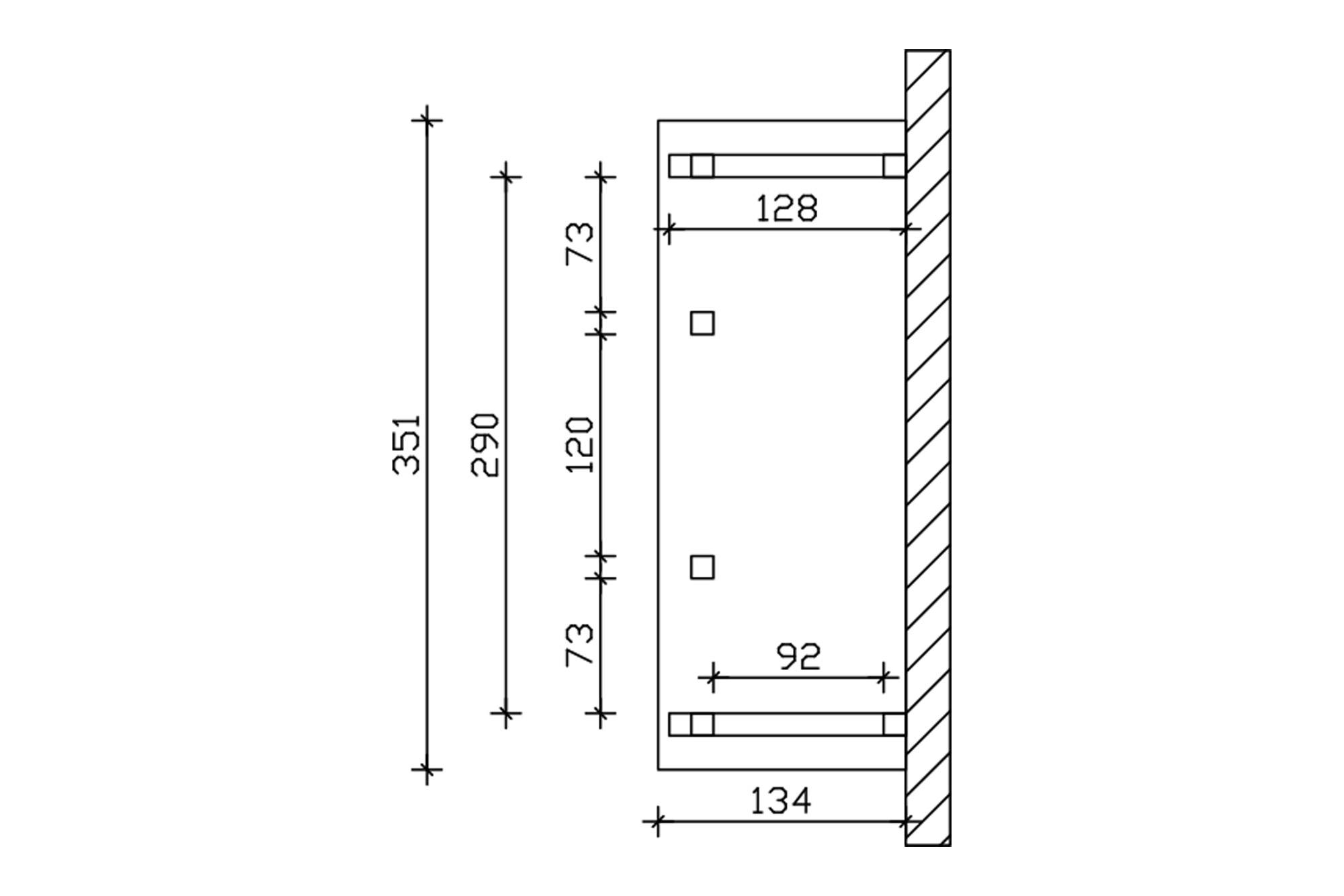 Vordach Wismar Typ 5, 351 x 134 cm, eiche hell