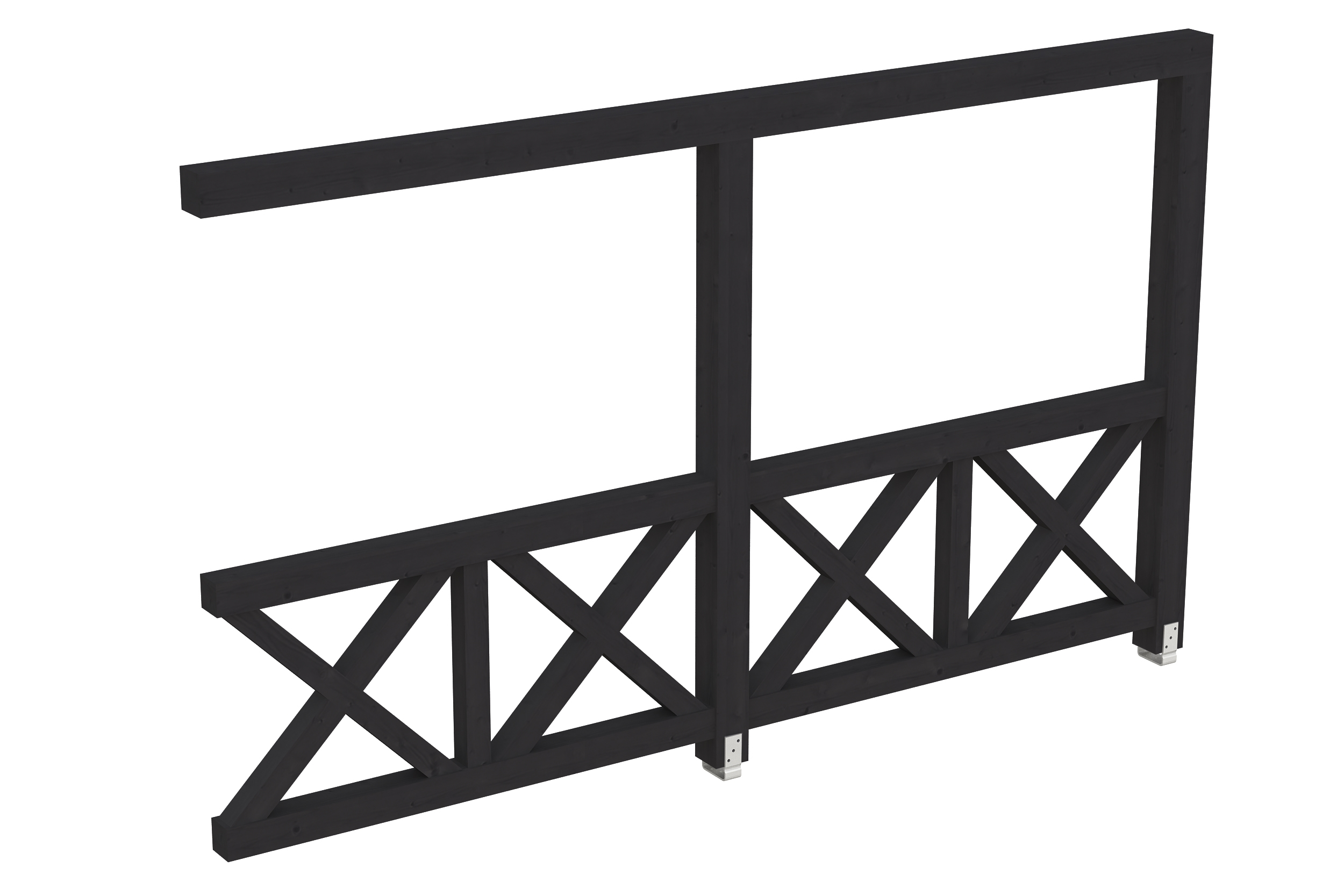 Produktbild: Andreaskreuz-Seitenwand, Tiefe 355 cm