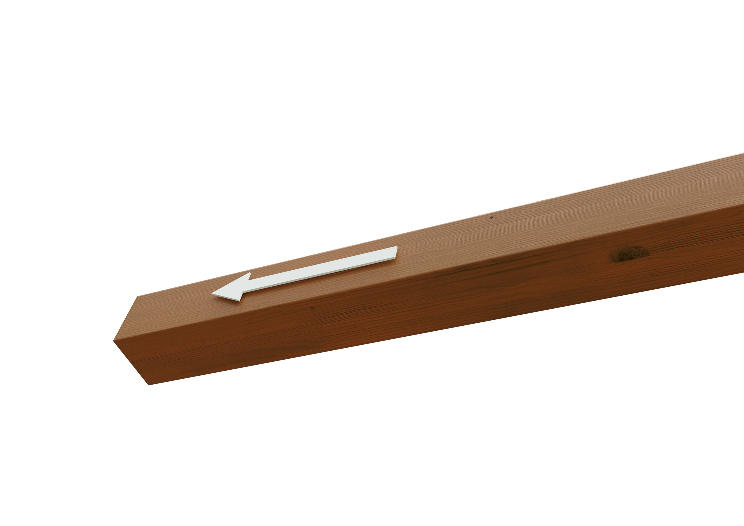 Pfostenverlängerung 12x12cm in lfm Douglasie,  nussbaum