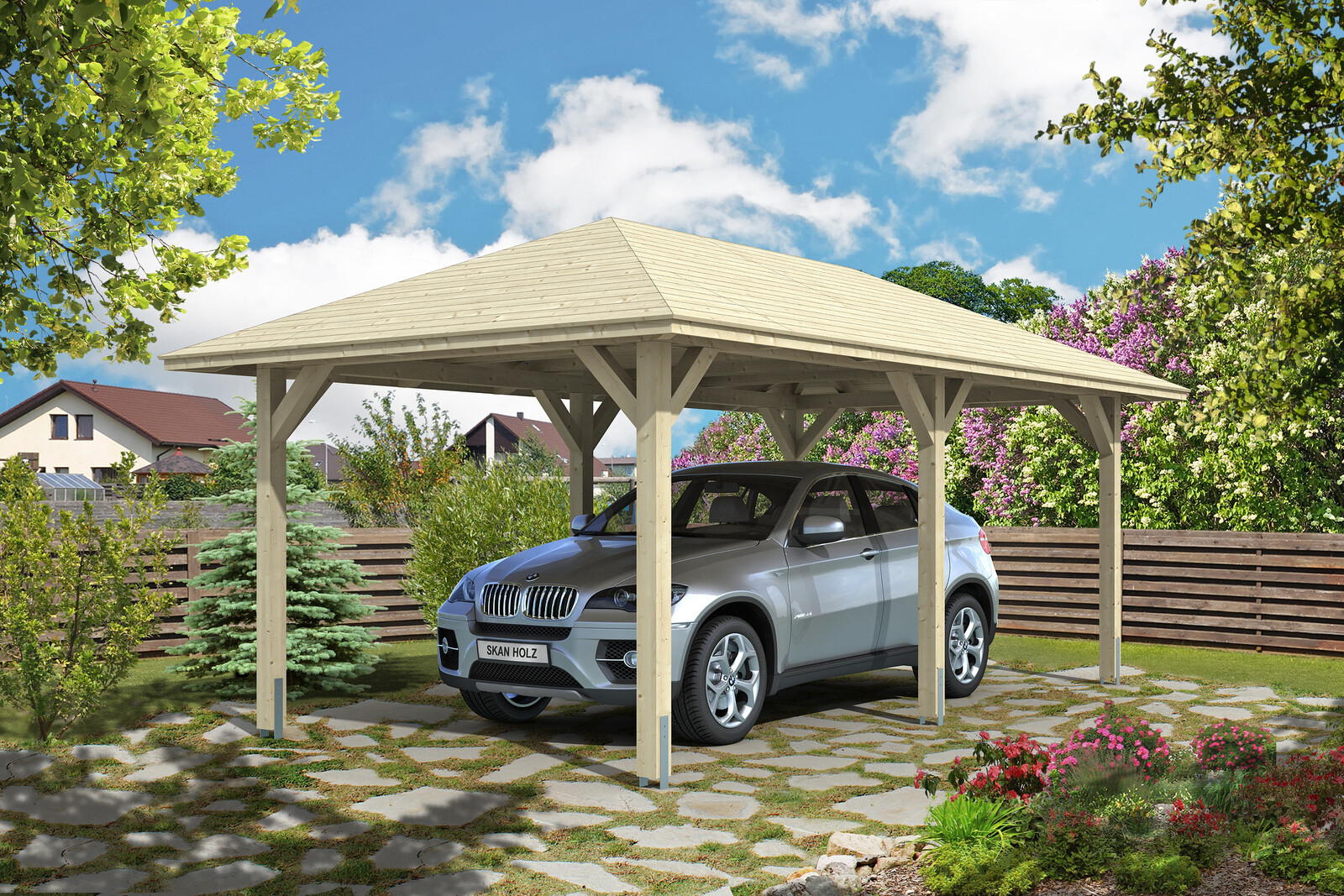 Carport Taunus 374 x 656 cm, untreated