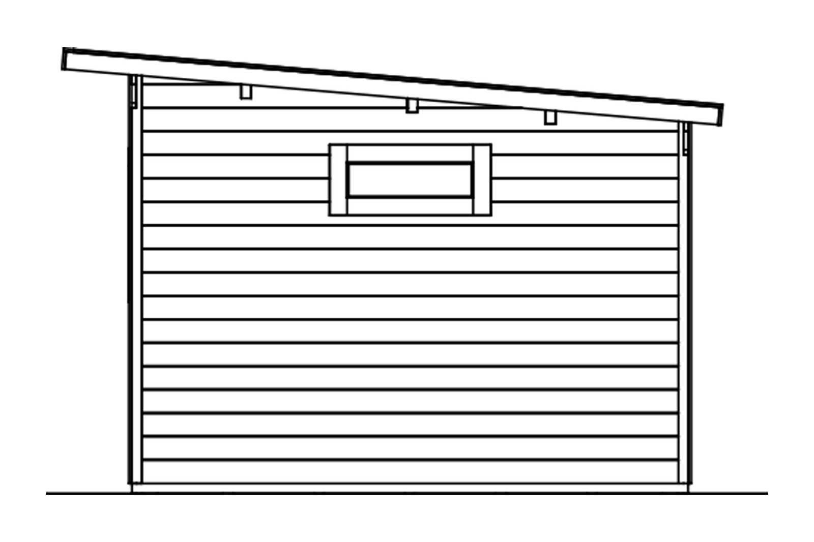 Tuinhuis Dilbeek, 513 x 320 cm, onbehandeld