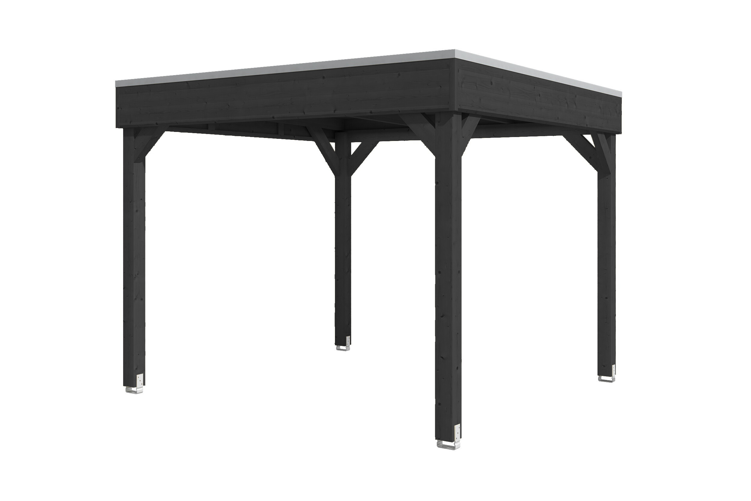 Gazebo Toulouse 302x302cm, spruce, pre-treated anthracite