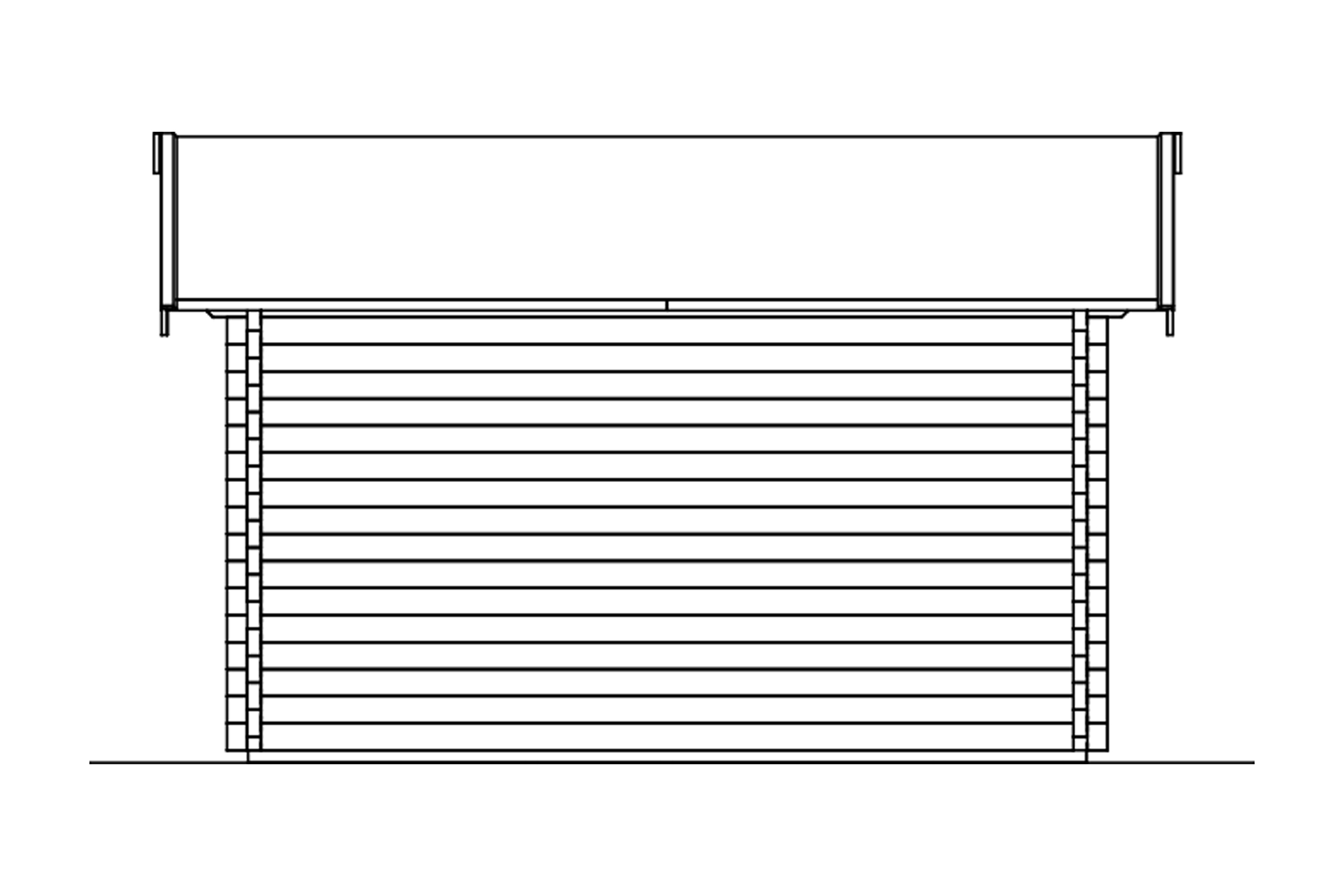 Tuinhuis Montreal 1, 70plus 420 x 300 cm, basishuis, onbehandeld