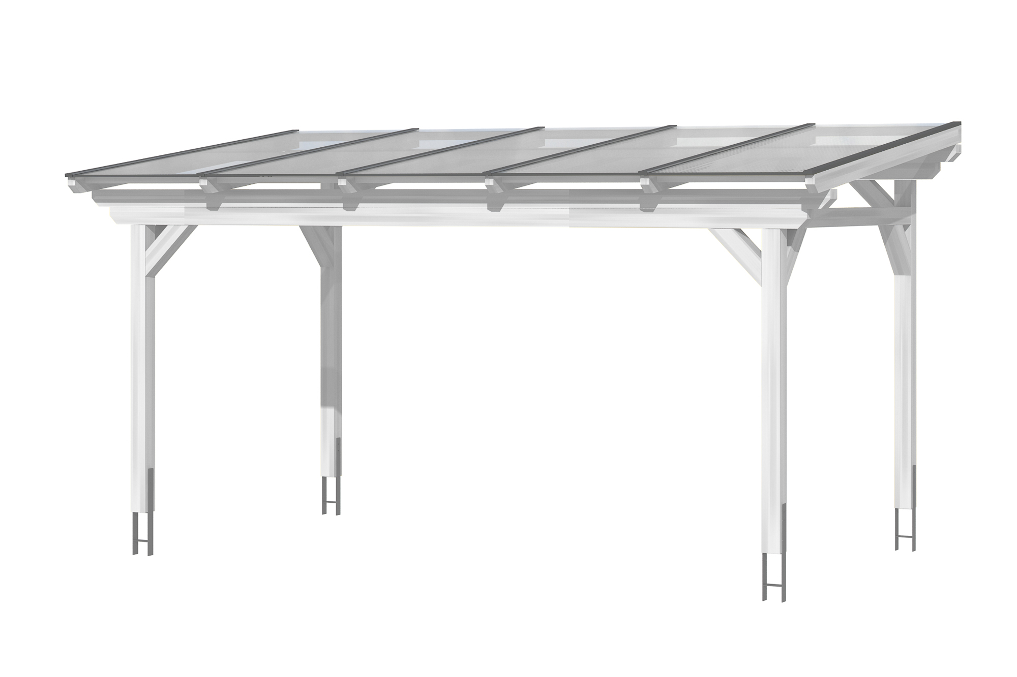 Produktbild: Terrassenüberdachung Sanremo, Breite 541 cm, farblich behandelt in weiß