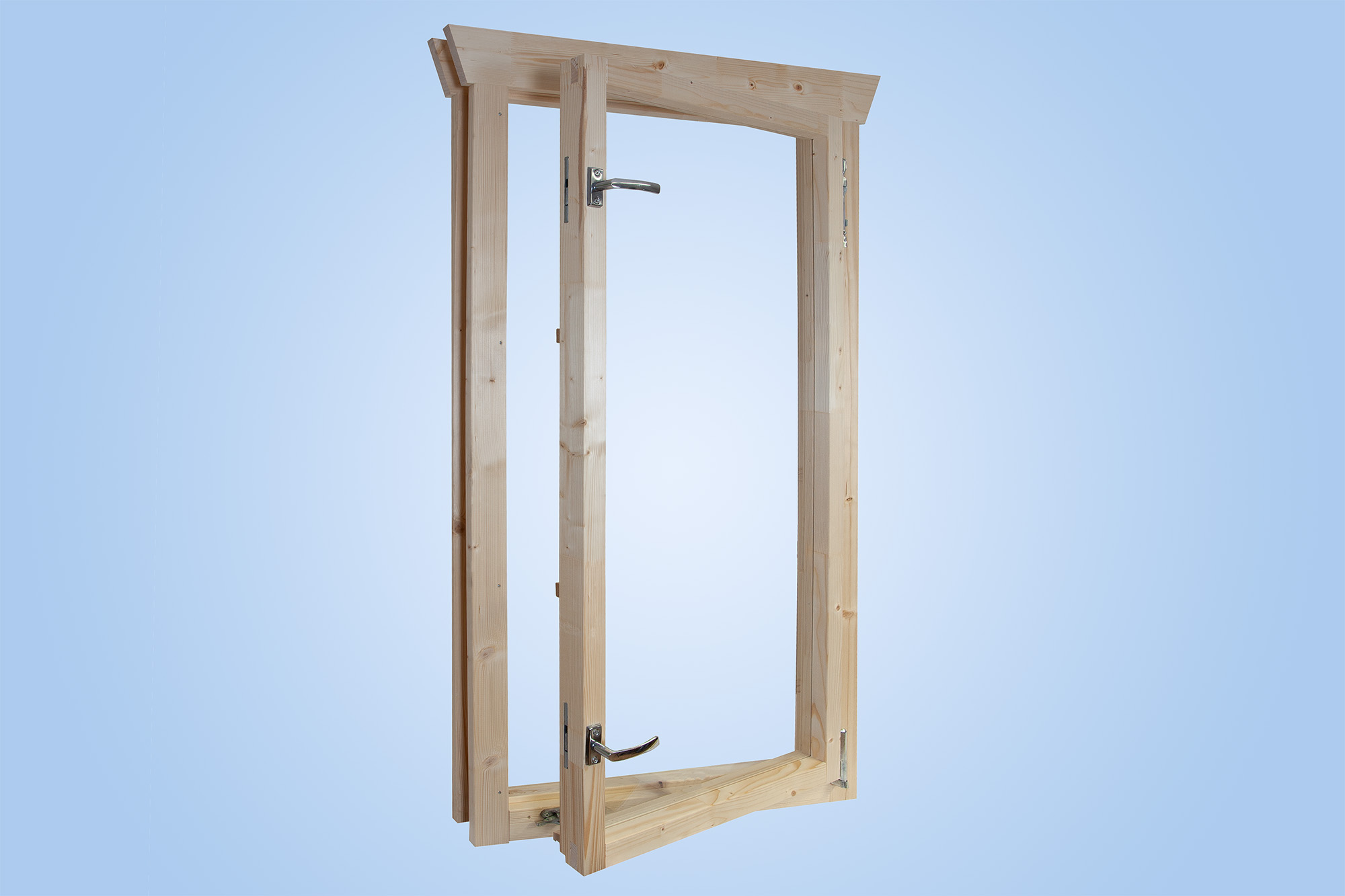 Fenster geöffnet (zur Seite gedreht), Darstellung ohne Sprossen