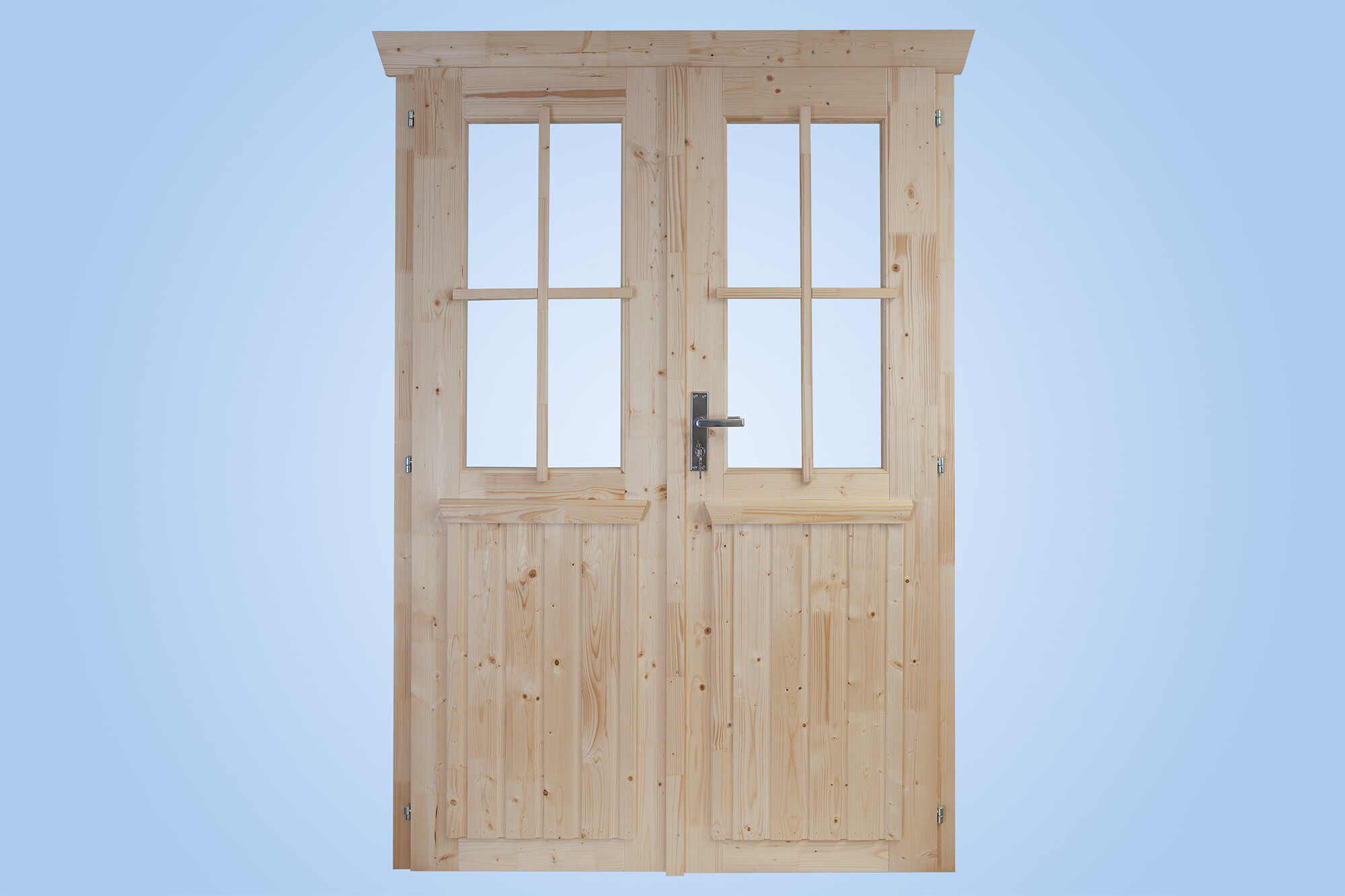 Doppeltür BxH 117,5 x 179,5 cm, halbverglast für 28 mm Häuser