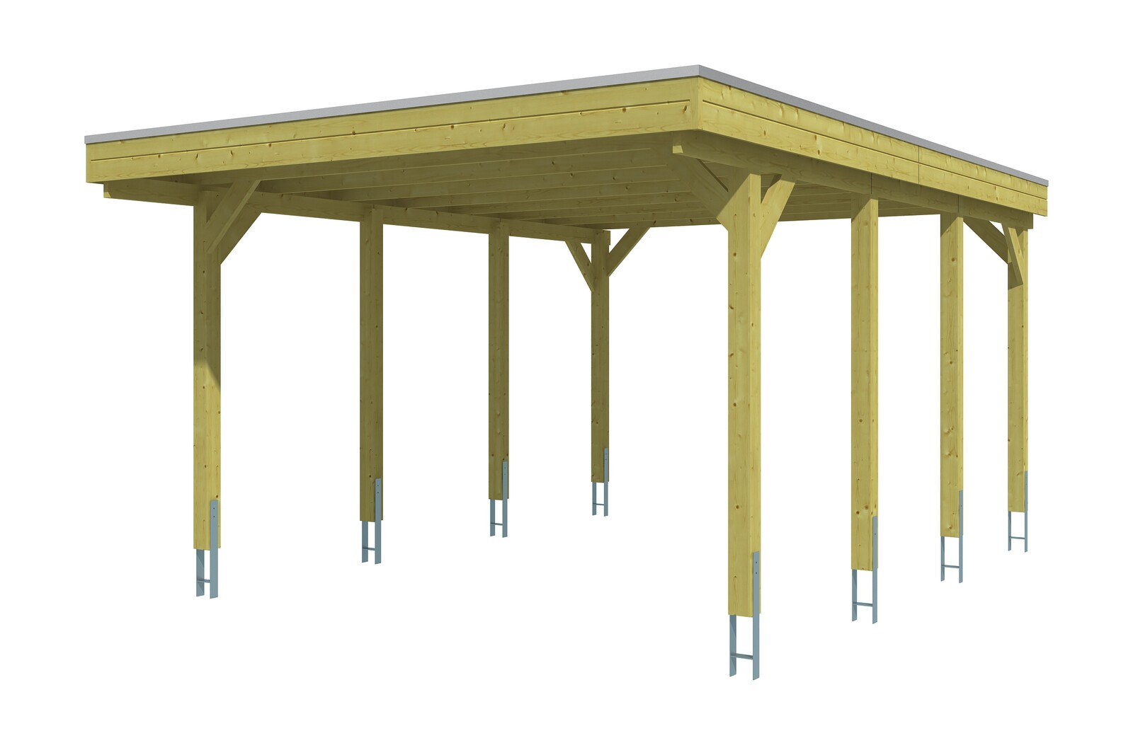 Carport Friesland 397 x 555 cm with EPDM roof