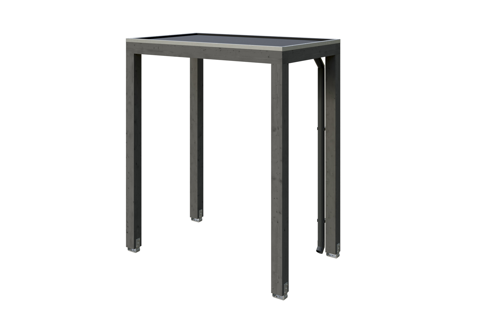 Produktbild: Vordach Flensburg, farblich behandelt in schiefergrau