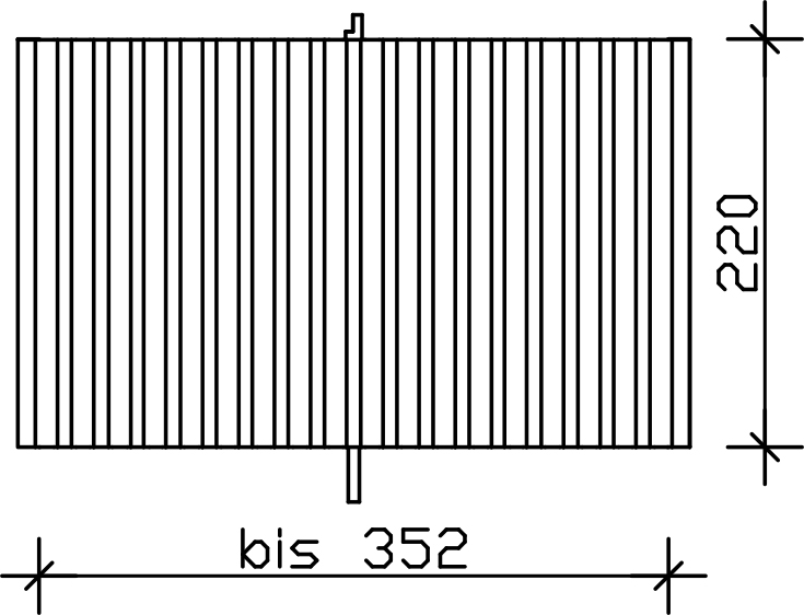 Rückwand Deckelschalung 352 x 220 cm, Fichte, schiefergrau