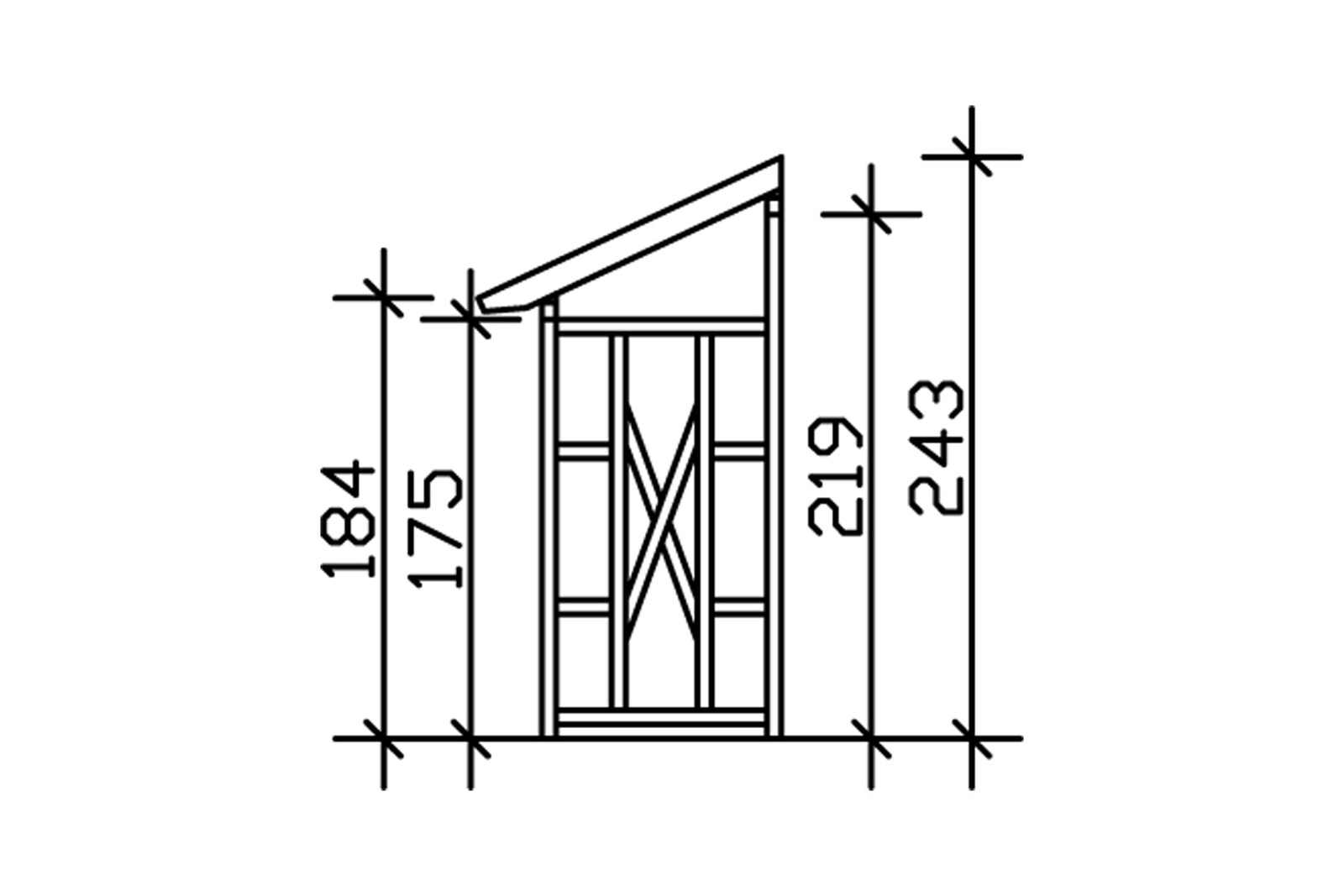 Houtopslag  Paul 2 290 x 126 cm, gelakt in noten