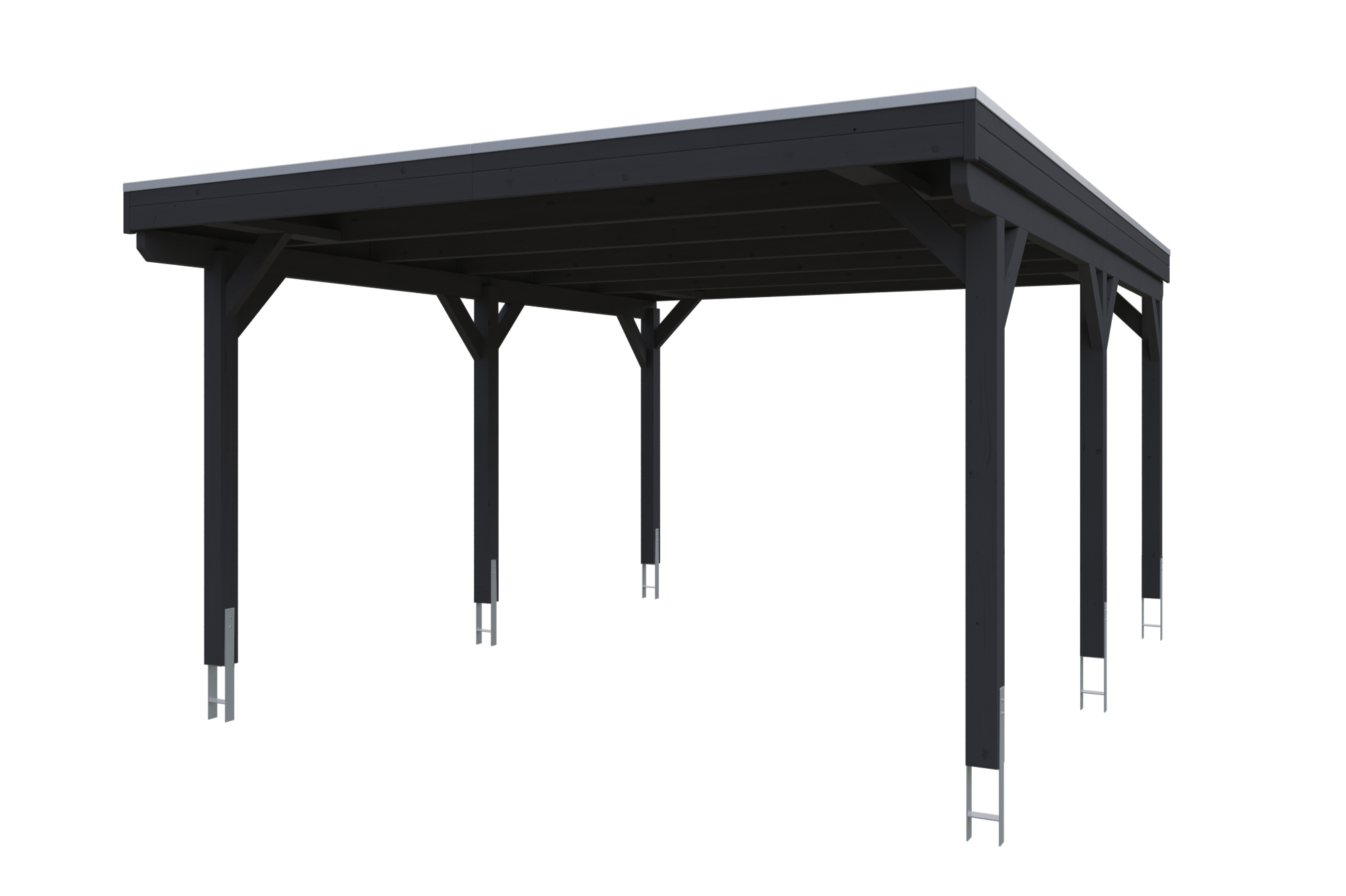Produktbild: Carport Grunewald 427 x 554 cm, farblich behandelt in anthrazit