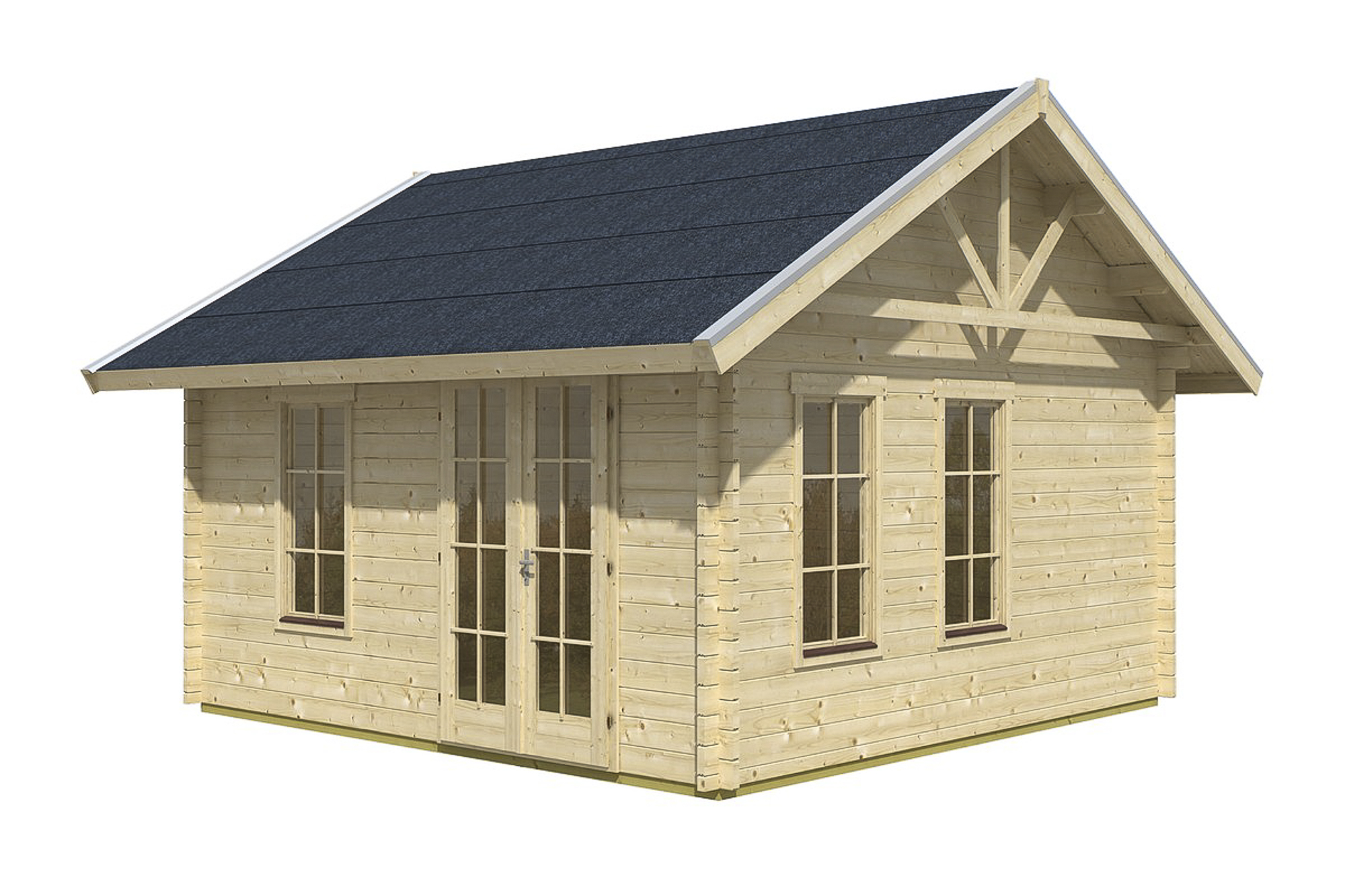 Zahradní domek BERN 1, 45plus, 420 x 420 cm, 19 mm profilové bednění s perem a drážkou, neošetřené